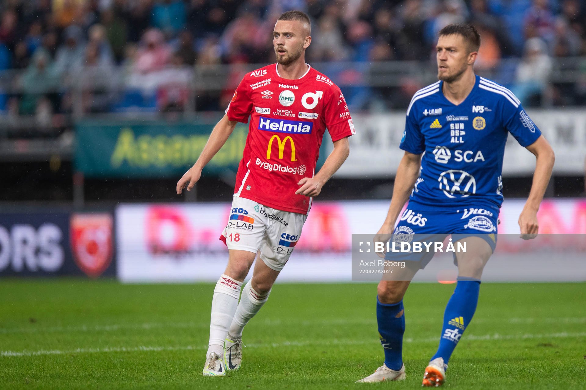 Degerfors Albin Mörfelt under fotbollsmatchen i Allsvenskan mellan Degerfors och GIF Sundsvall den 27 augusti 2022 i Degerfors. 