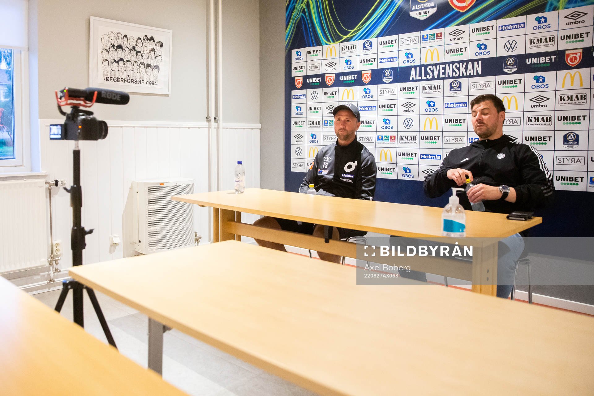 Degerfors tränare Andreas Holmberg och Sundsvalls tränare