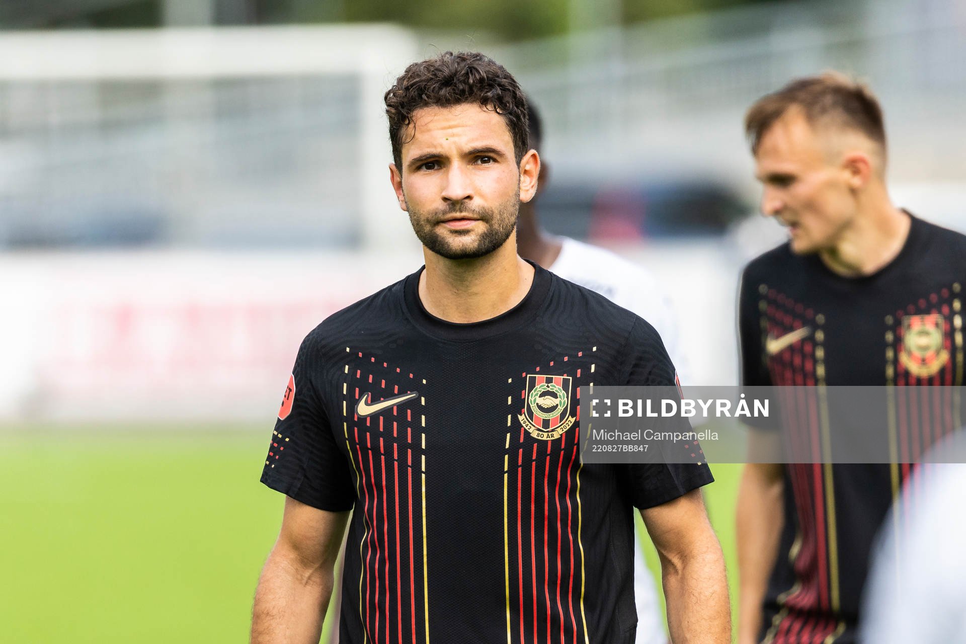 Brommapojkarnas Marijan Cosic under fotbollsmatchen i Superettan mellan Brommapojkarna och Halmstad den 27 augusti 2022 i Stockholm.