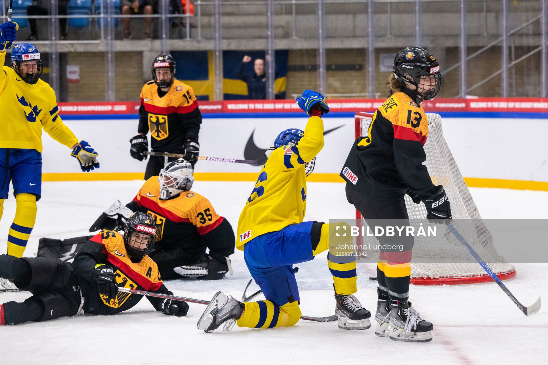 Hanna Olsson of Sweden celebrates