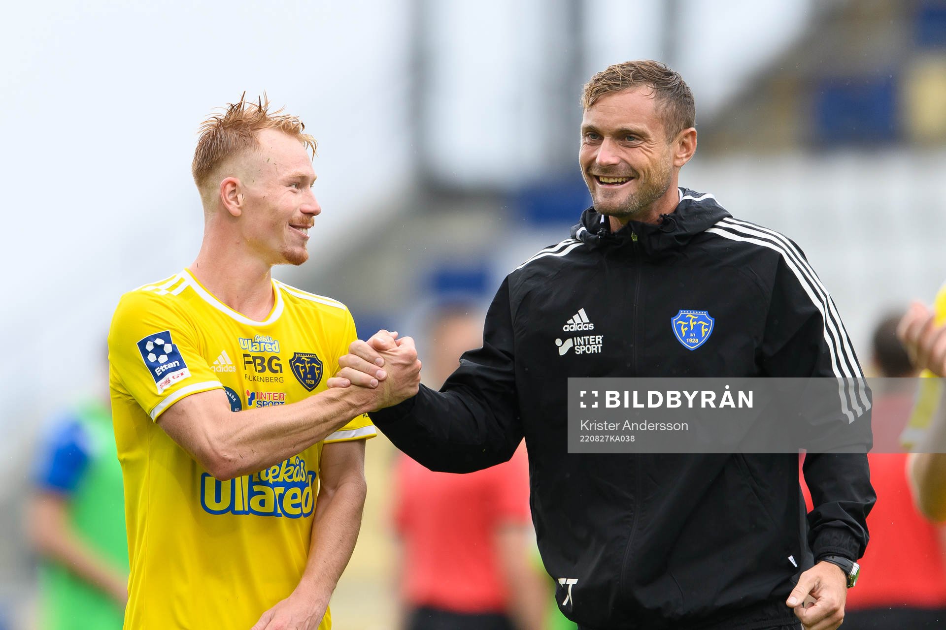 Falkenbergs Linus Borgström och assisterande tränare