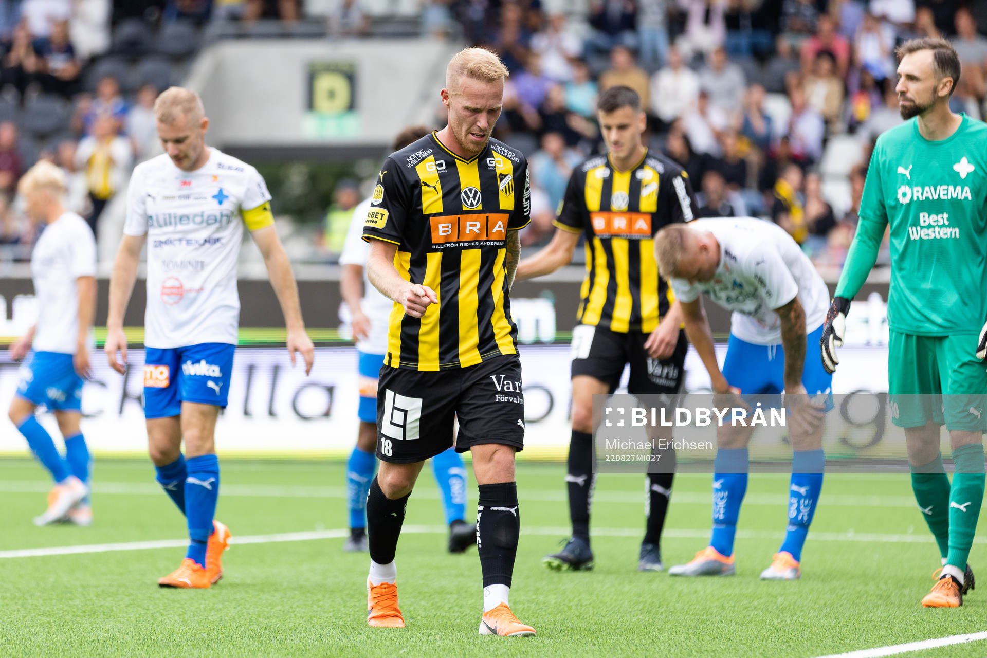 Häckens Mikkel Rygaard Jensen jublar