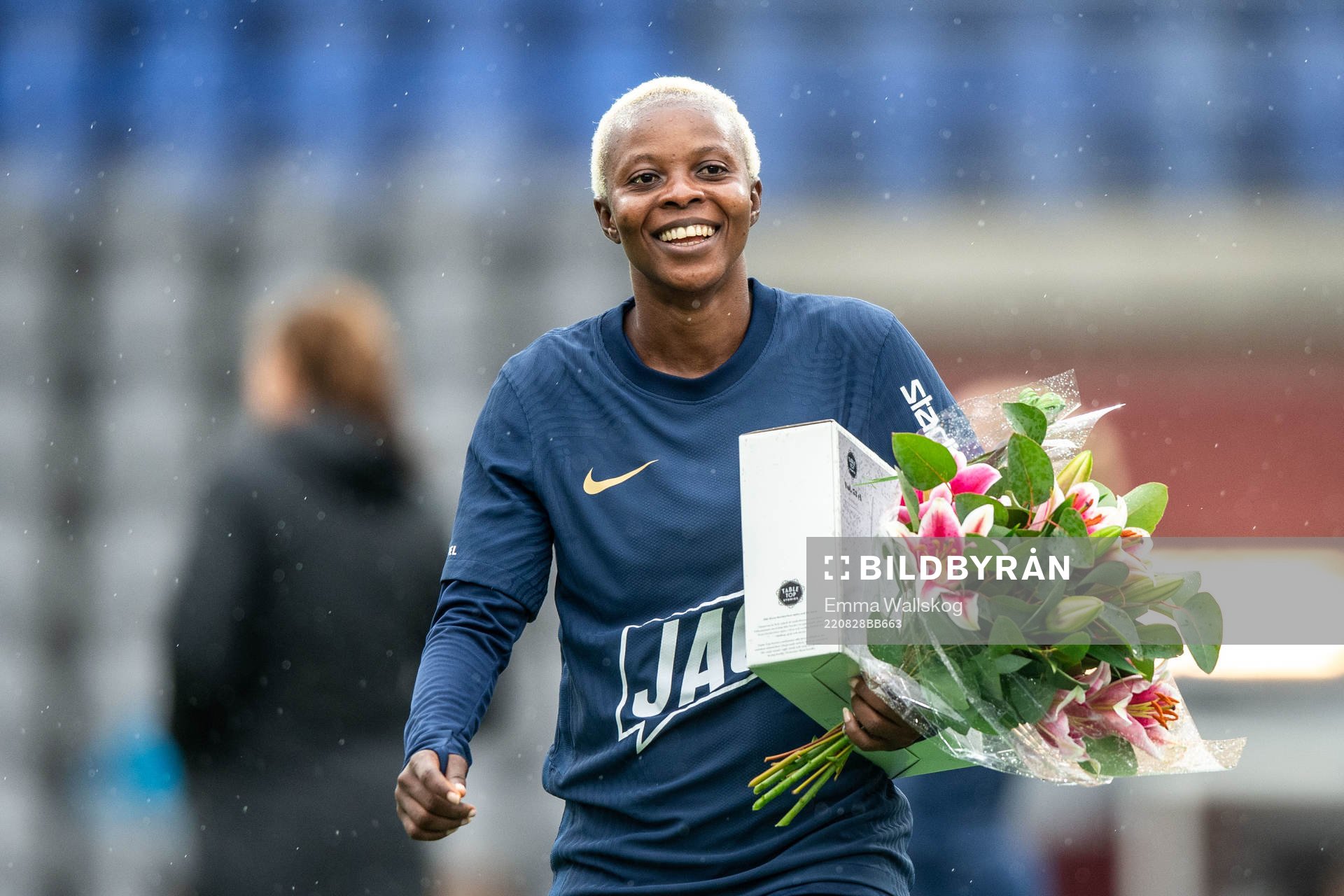 Eskilstuna Uniteds Ngozi Sonia Okobi-Okeoghene jublar