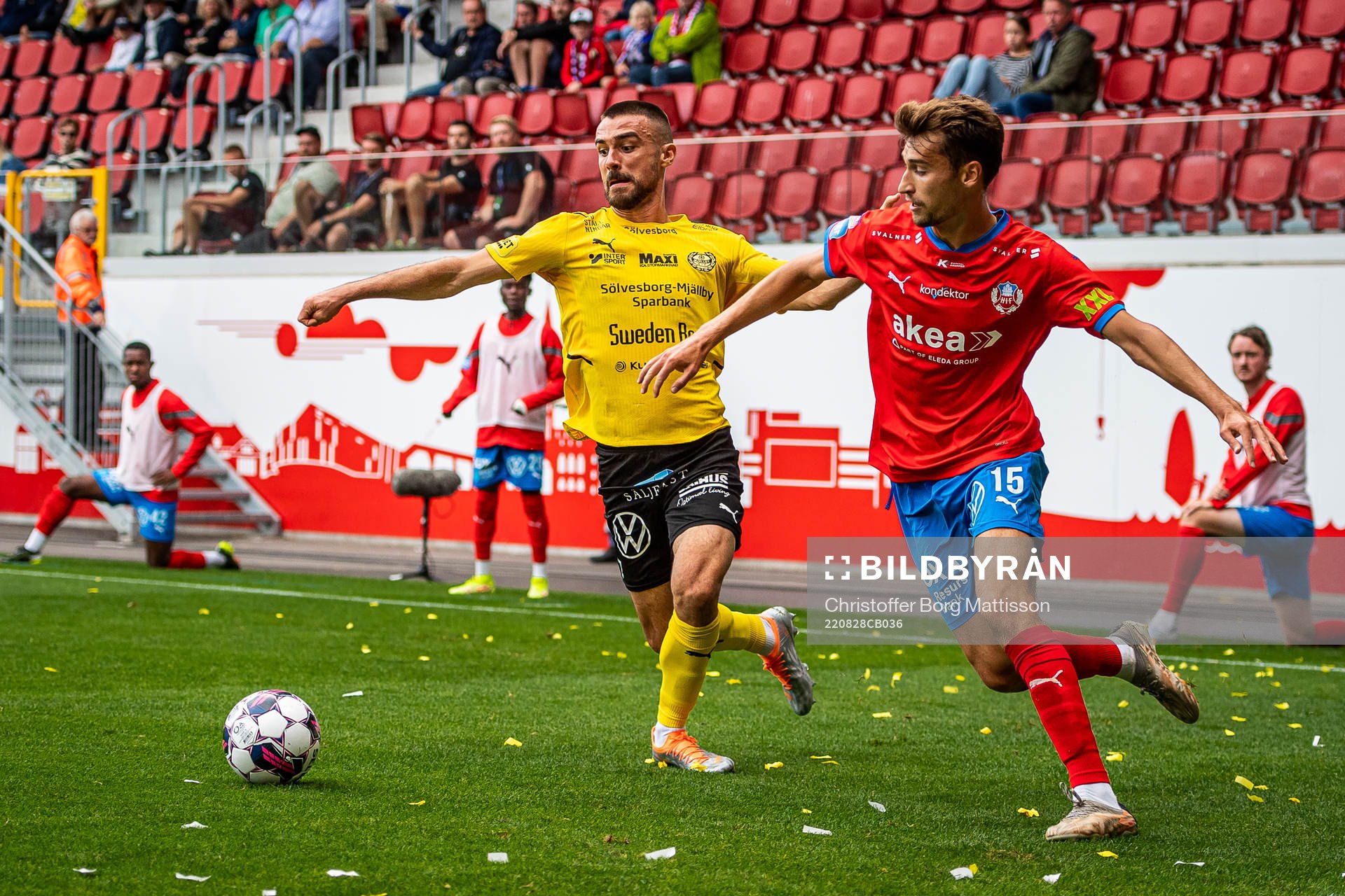 Mjällbys Carlos Moros Gracia och Helsingborgs Rasmus