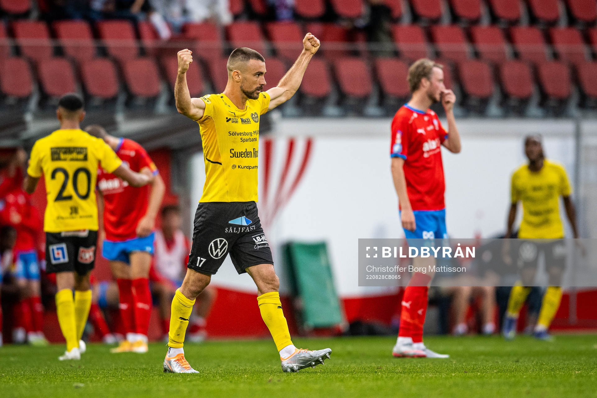 Mjällbys Carlos Moros Gracia jublar