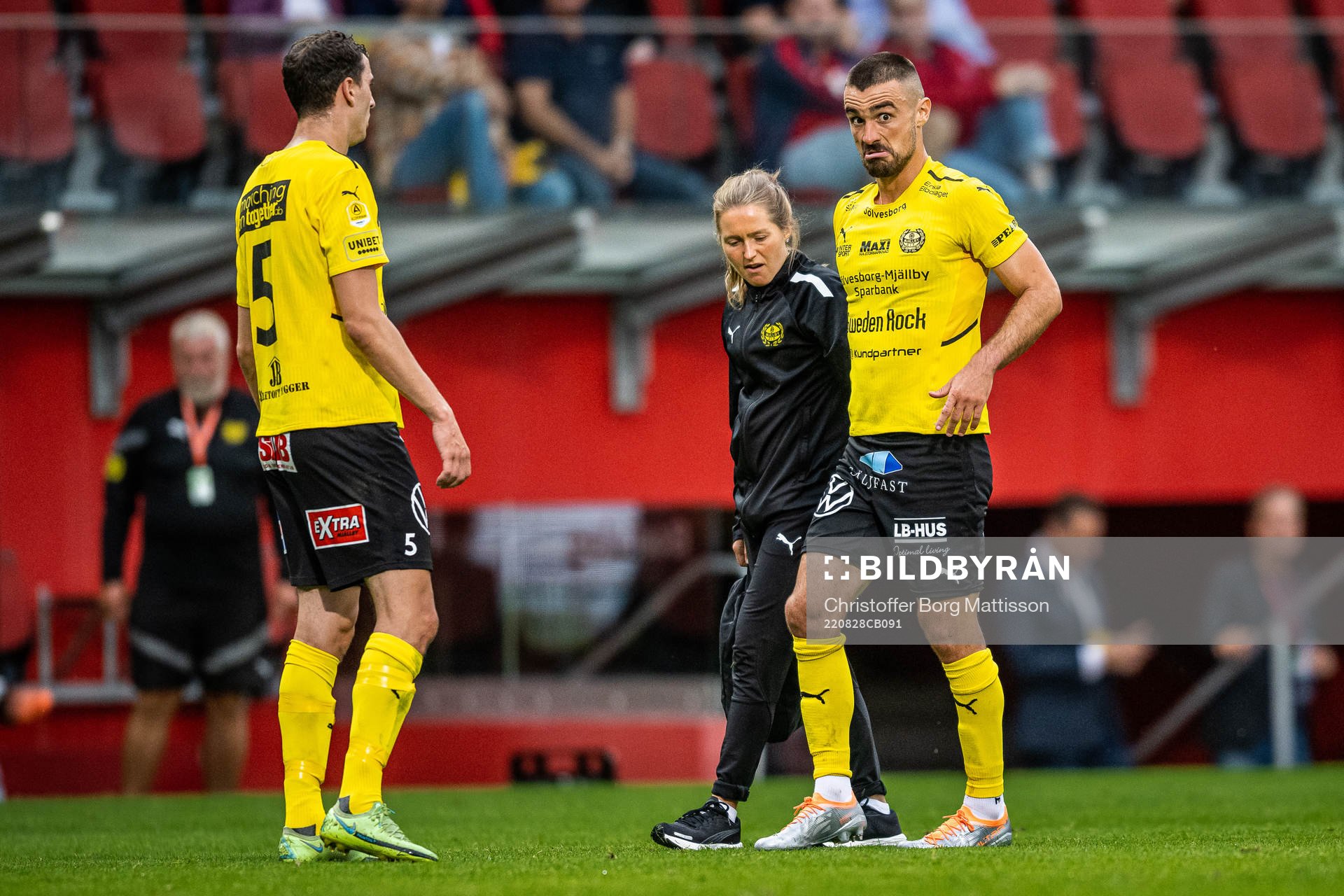 Mjällbys Carlos Moros Gracia har ont