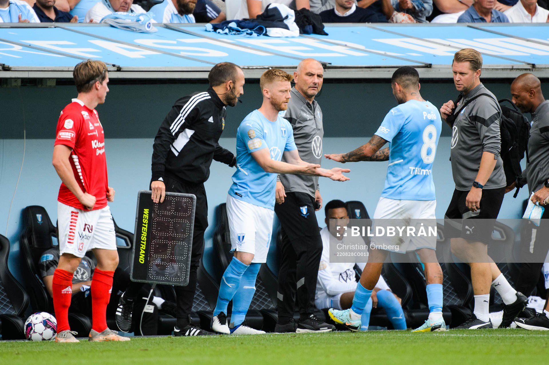 Malmö FFs Sergio Pena byter med Anders Christiansen