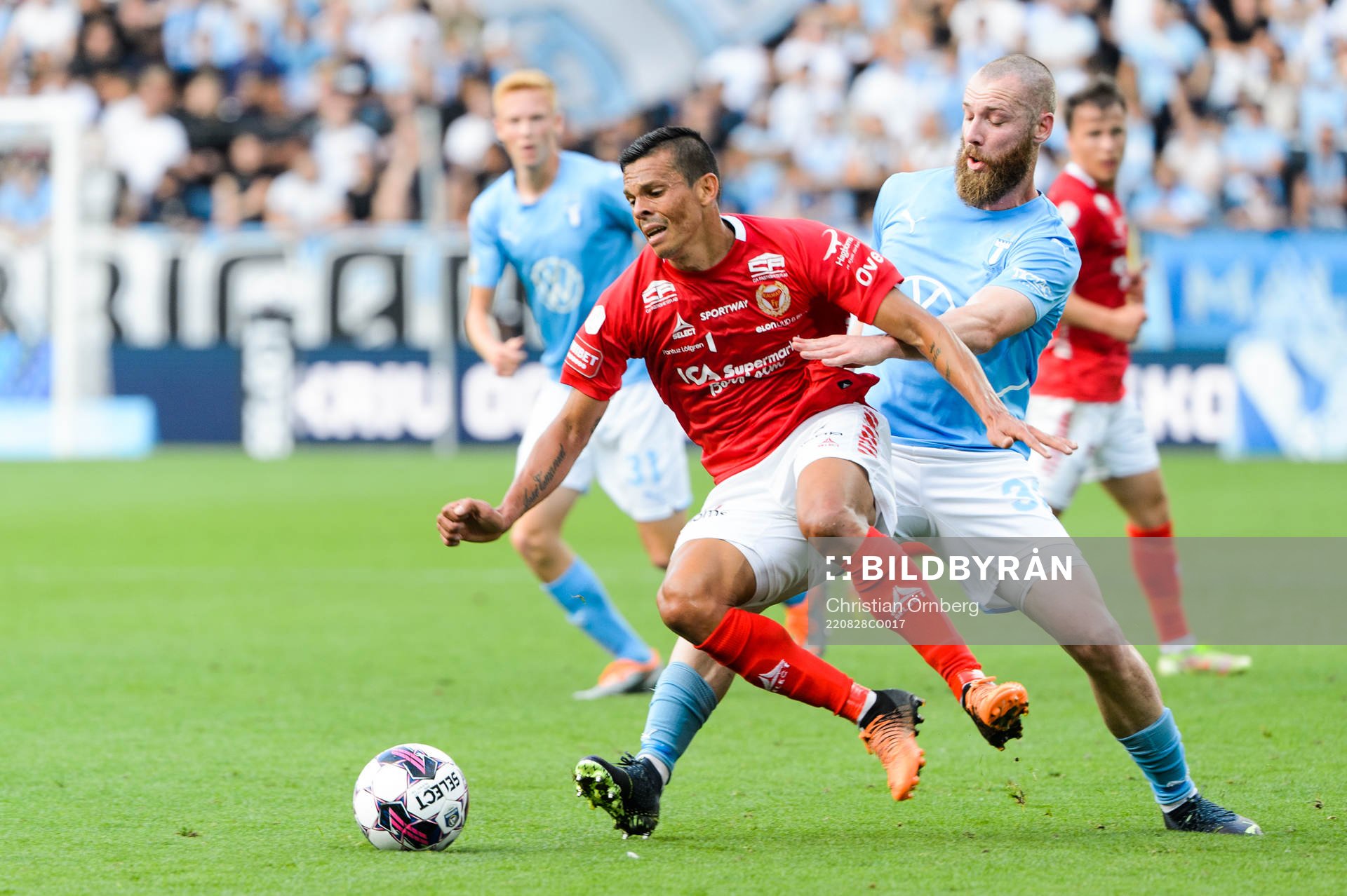 Kalmars Romario Pereira Sipiao och Malmö FFs Jo Inge Berget