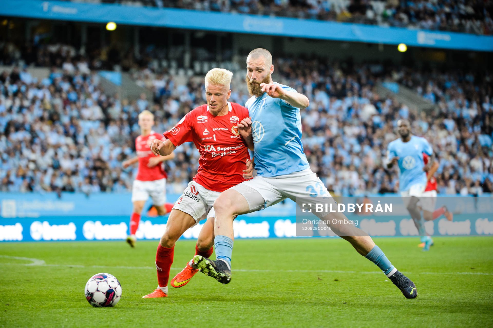 Kalmars Axel Lindahl och Malmö FFs Jo Inge Berget