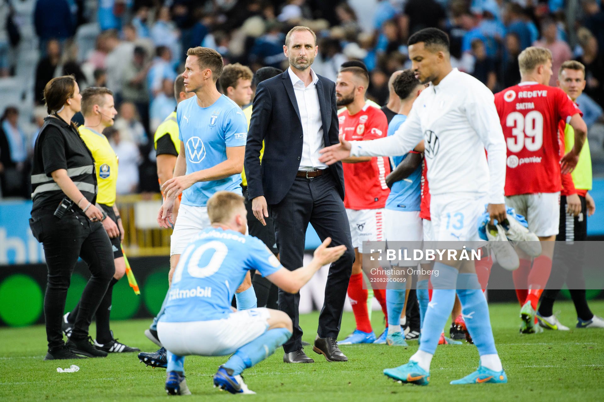 Malmö FFs tränare Andreas Georgson deppar