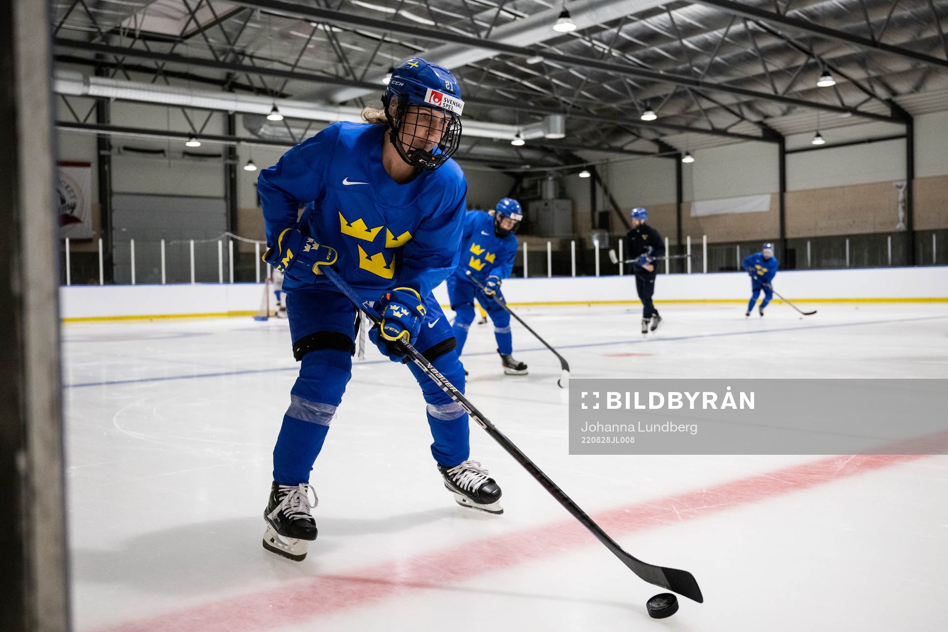 Celine Tedenby of Sweden at a practice session