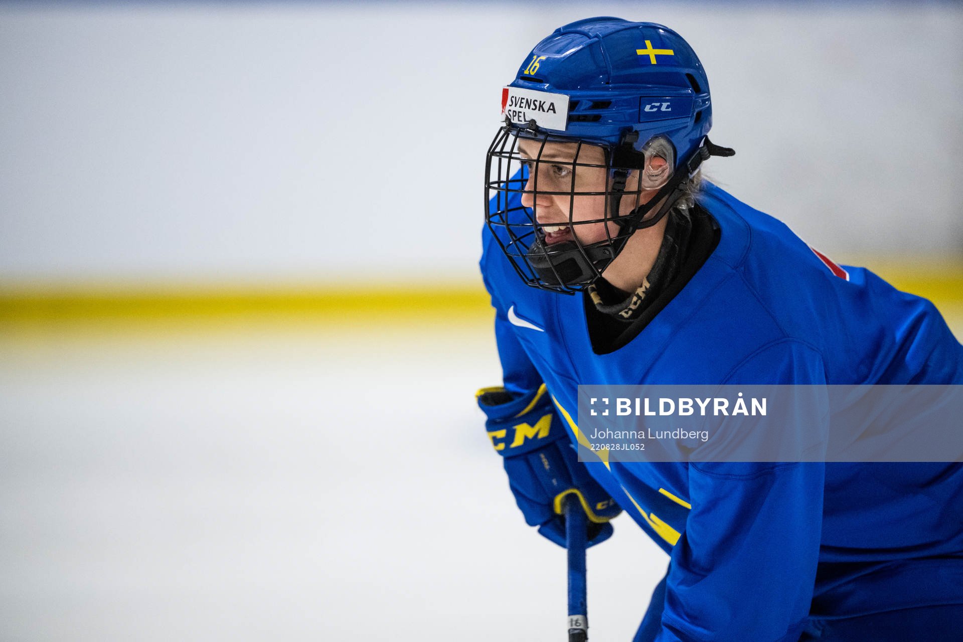Linnea Johansson of Sweden at a practice session