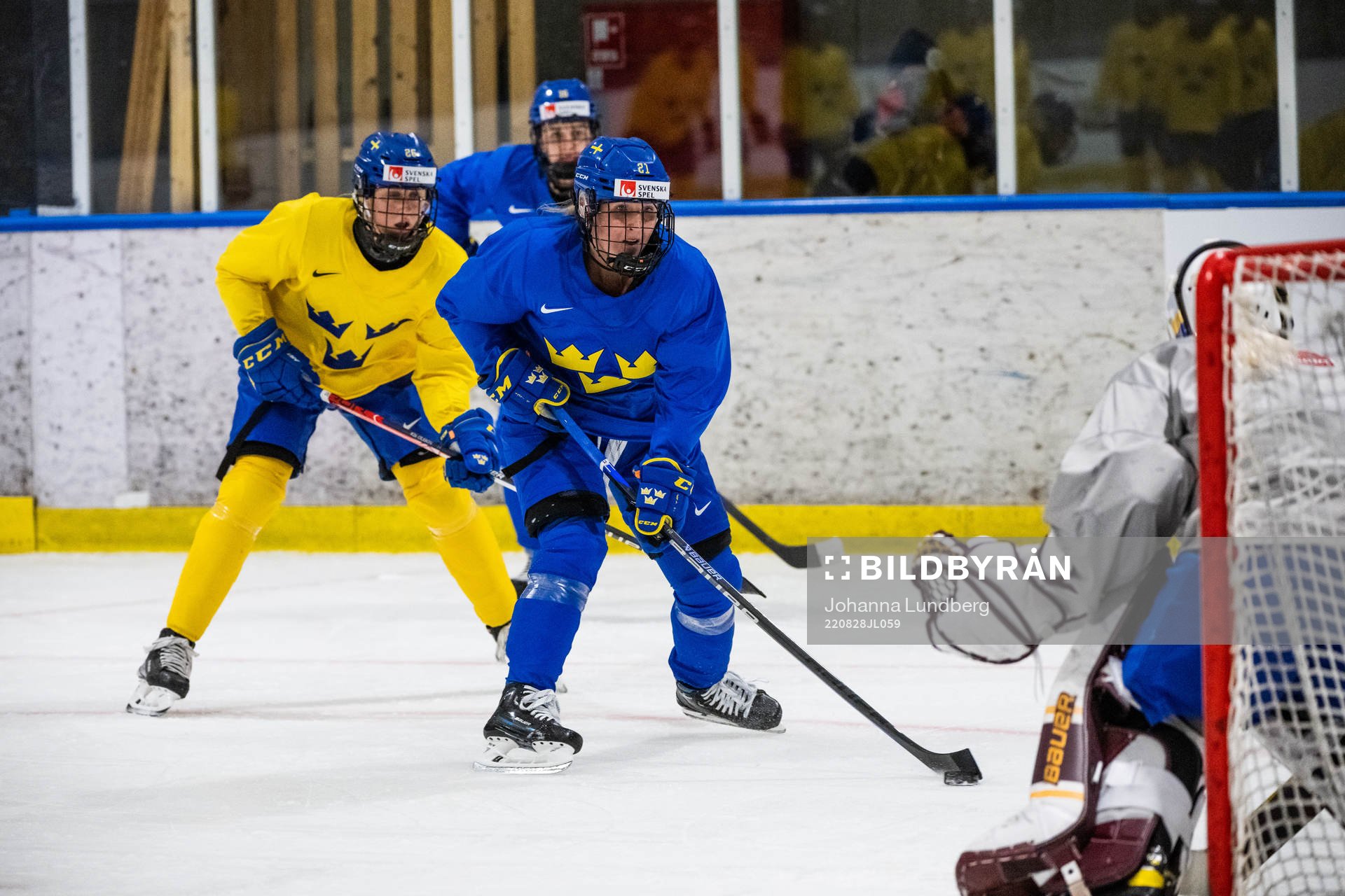 Celine Tedenby of Sweden at a practice session