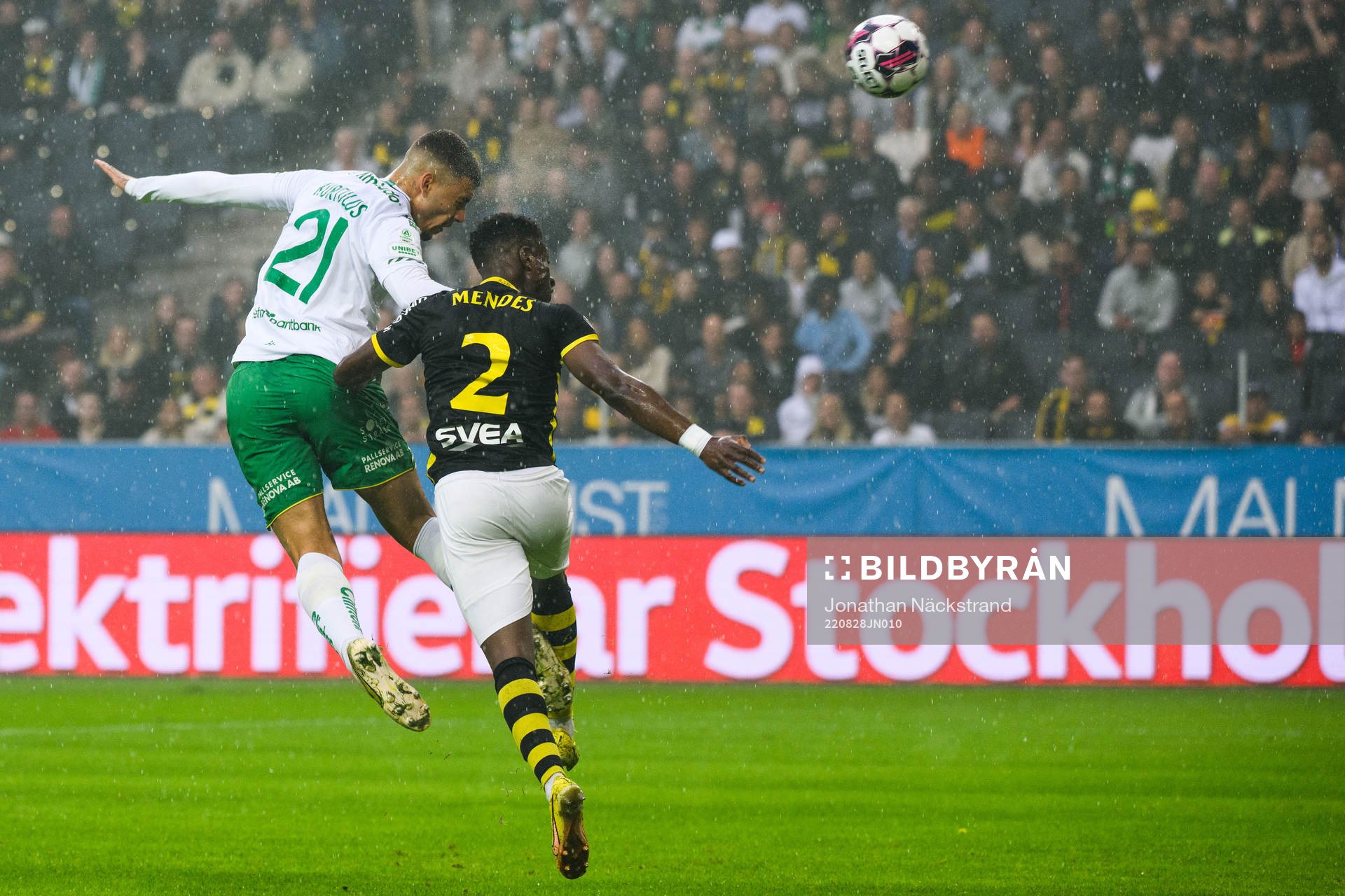 Hammarbys Edvin Kurtulus och AIKs Josafat Mendes