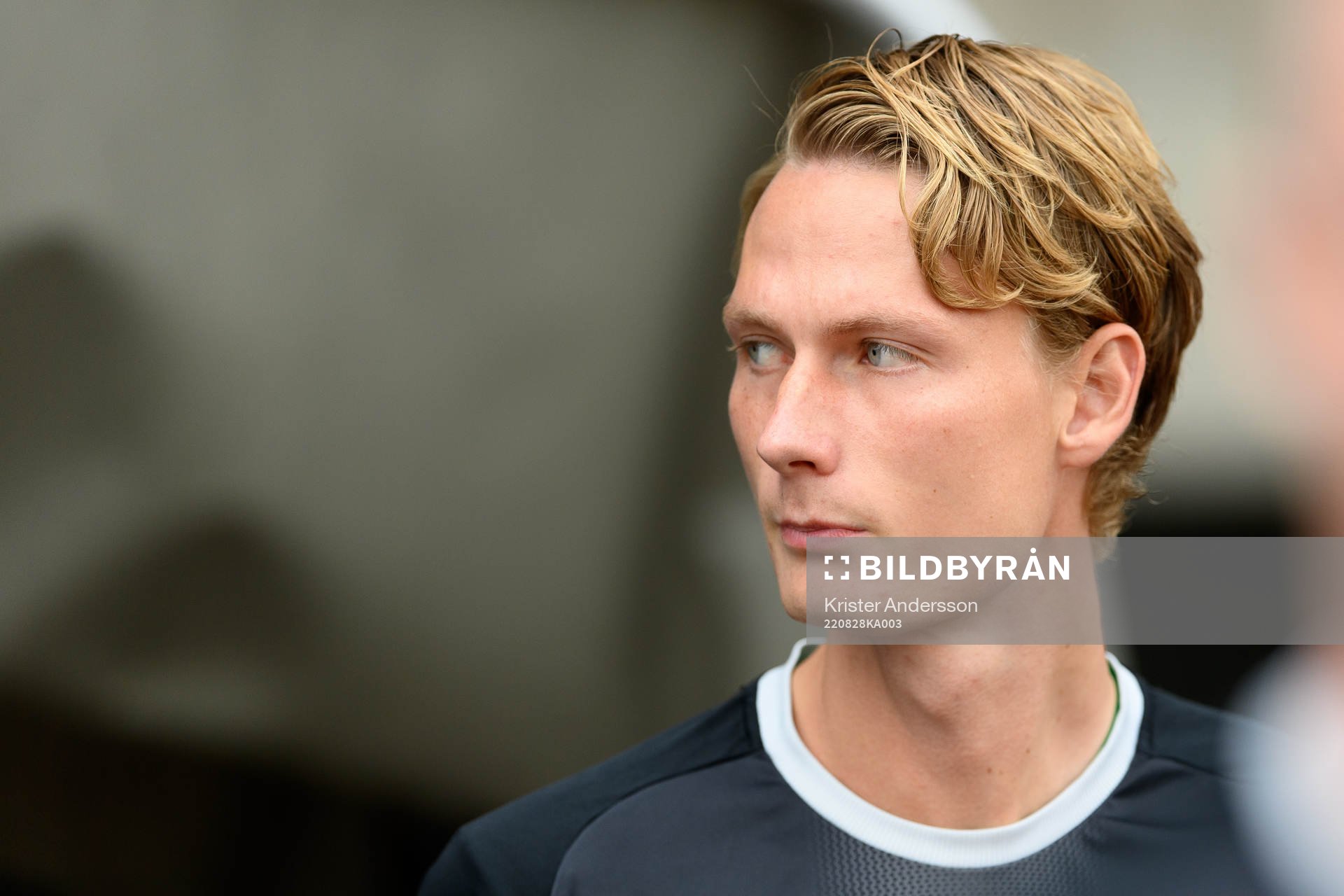 Varbergs Alexander Johansson före fotbollsmatchen i