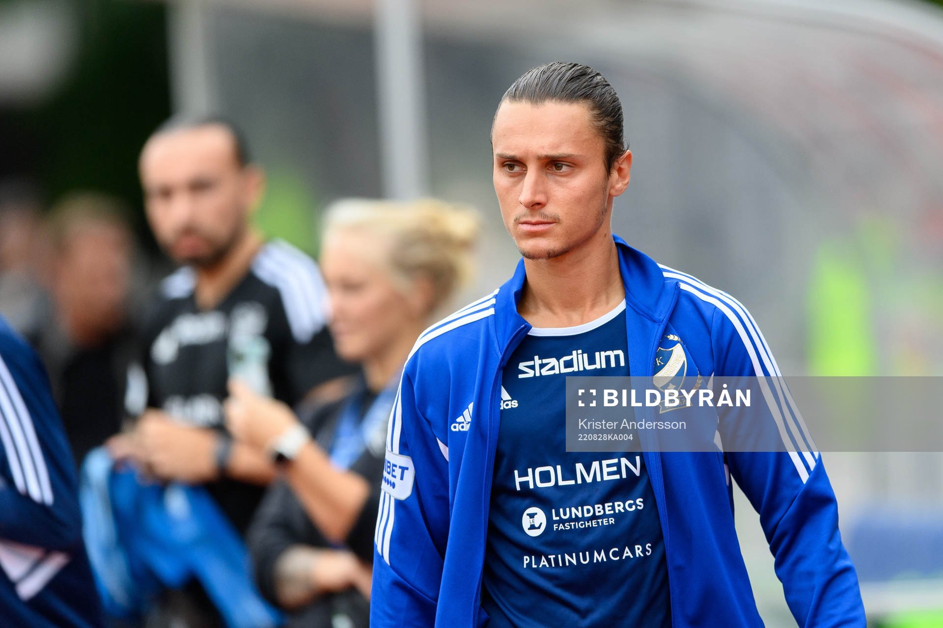 IFK Norrköpings Jonathan Levi före fotbollsmatchen i
