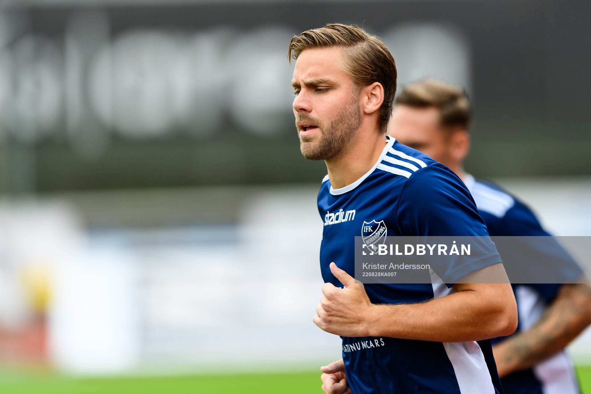 IFK Norrköpings Christoffer Nyman före fotbollsmatchen i