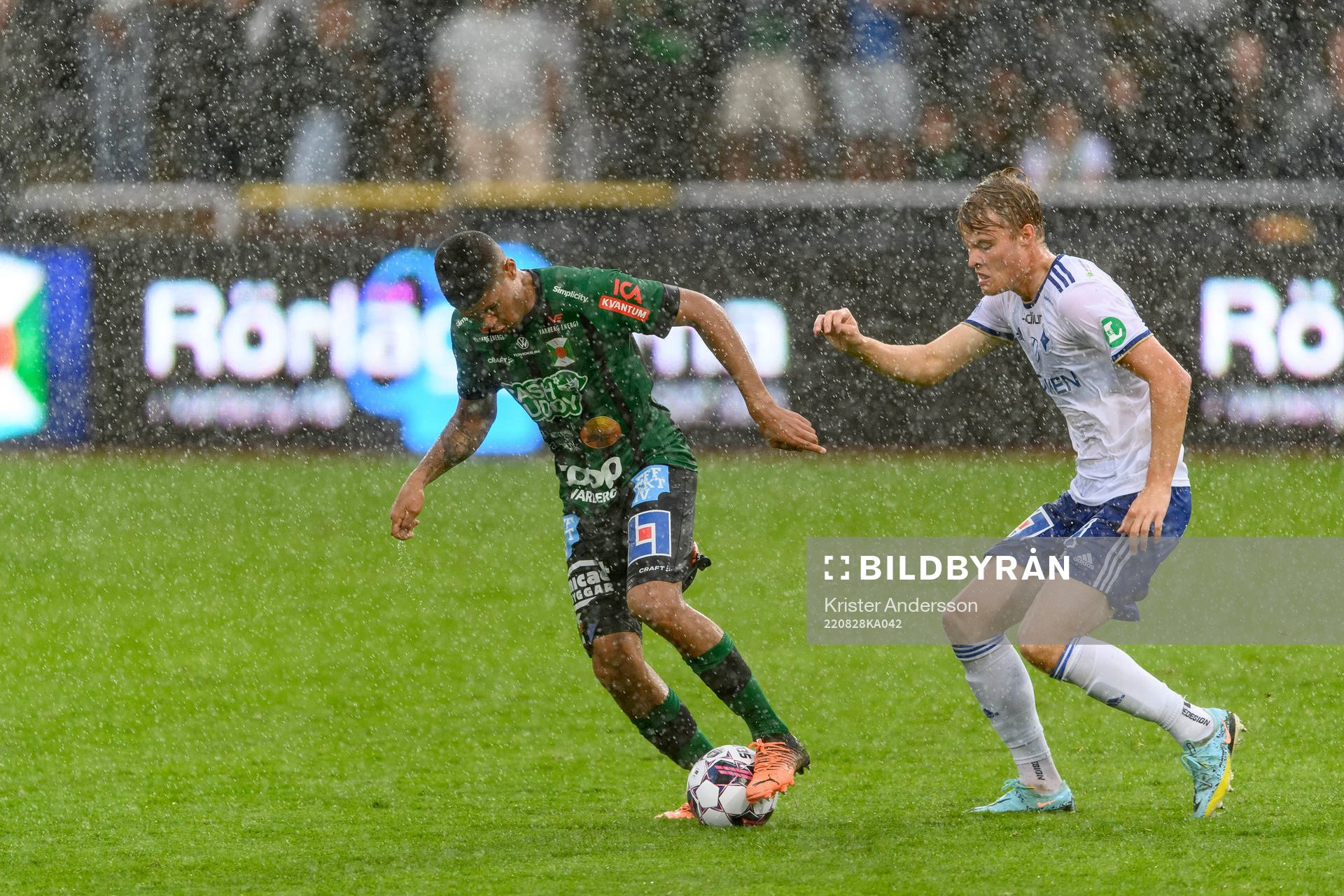 Varbergs Luke Le Roux och IFK Norrköpings Andri Lucas