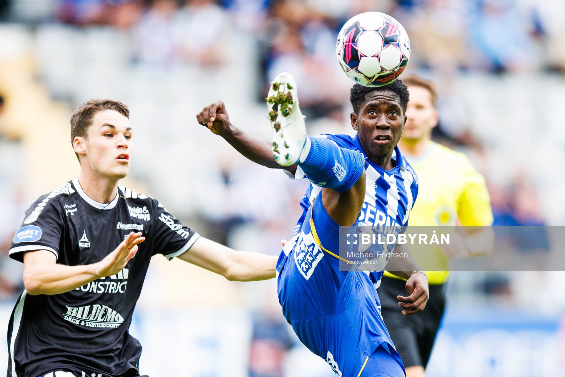 IFK Göteborgs Abundance Salaou under fotbollsmatchen i Allsvenskan mellan IFK Göteborg och Sirius den 28 augusti 2022 i Göteborg. 