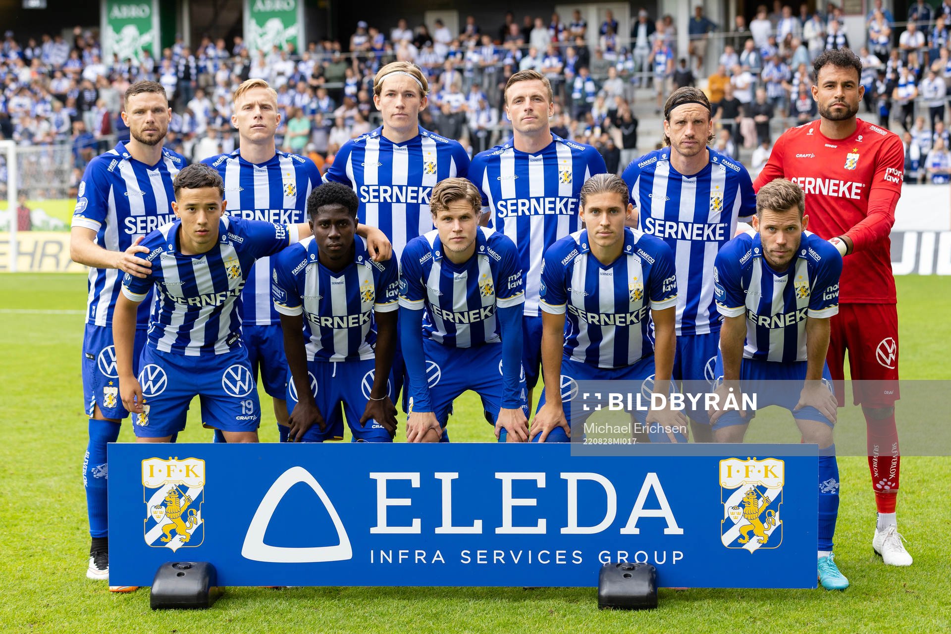 IFK Göteborgs startelva innan fotbollsmatchen i