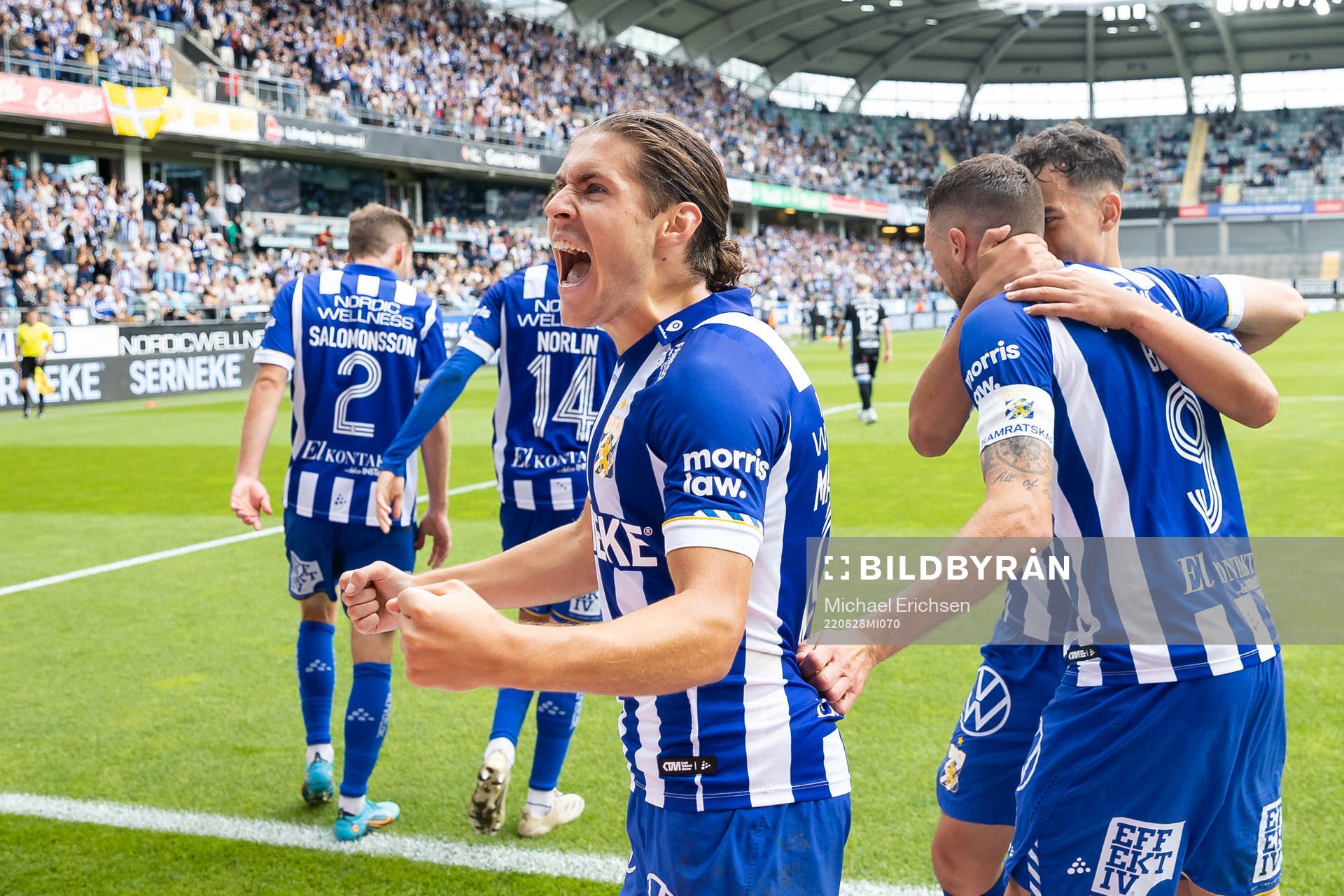 IFK Göteborgs Marcus Berg jublar ihop med Eman Markovic
