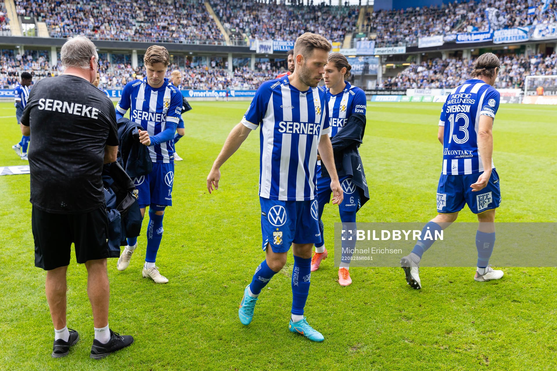 IFK Göteborgs Emil Salomonsson innan fotbollsmatchen i