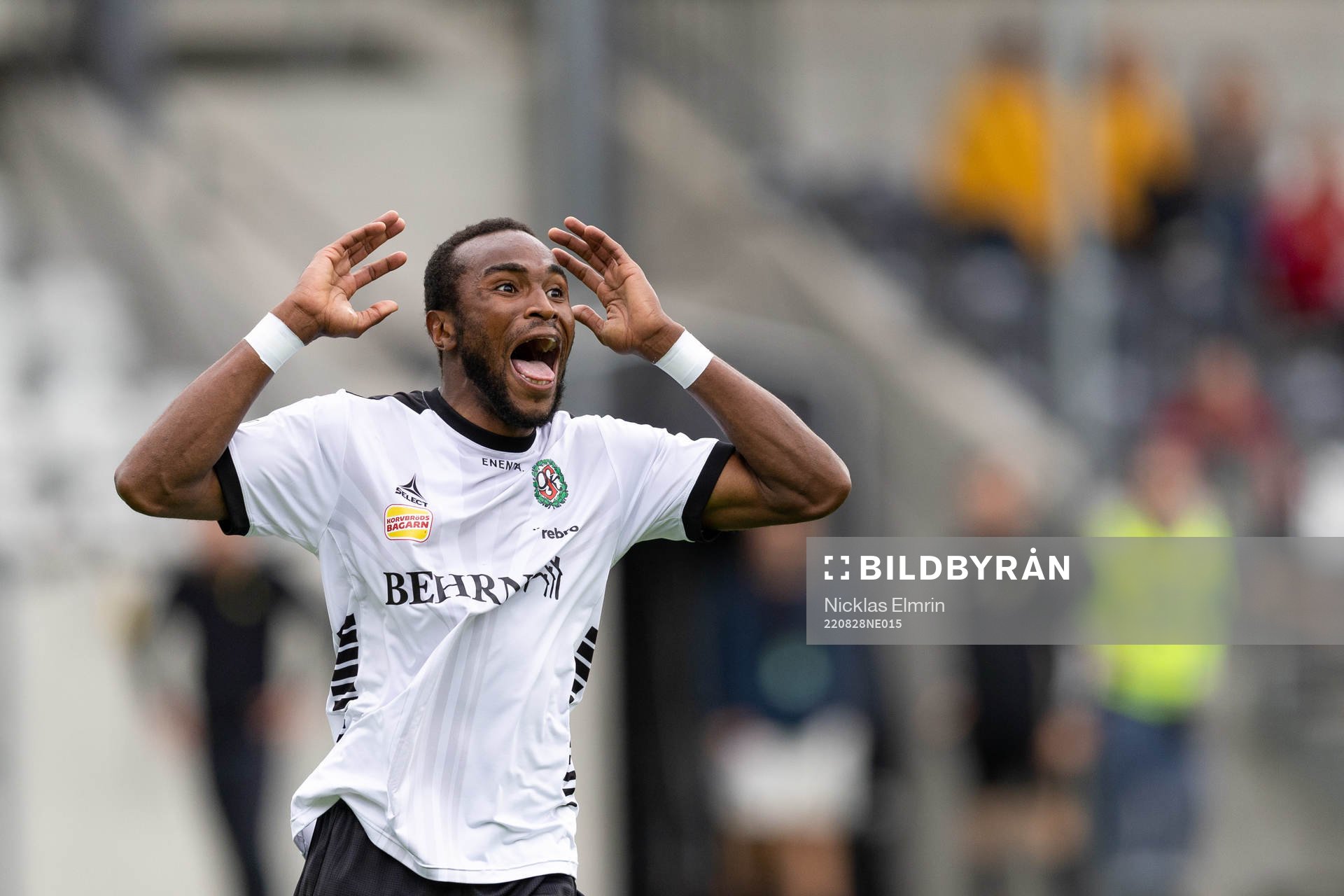 Örebros Christian Moses under fotbollsmatchen i Superettan mellan Utsikten och Örebro den 28 augusti 2022 i Göteborg. 