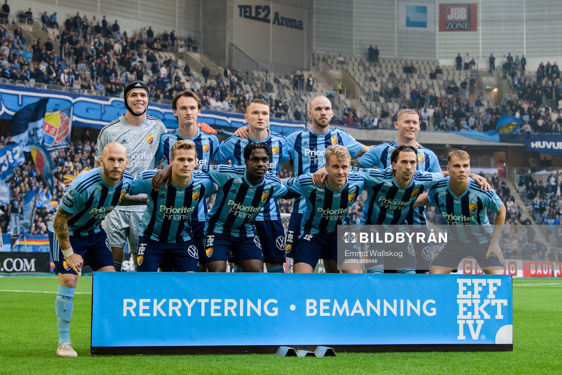 Djurgårdens startelva bestående av målvakt Jacob Widell