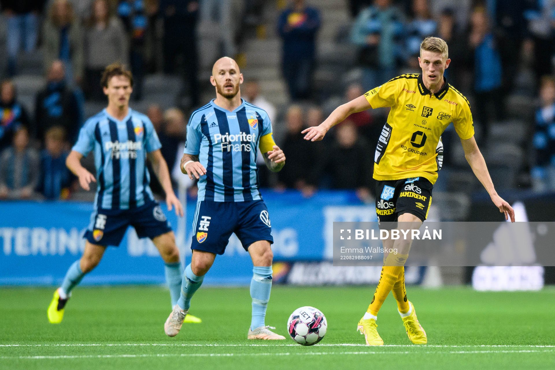 Elfsborgs Alexander Bernhardsson under fotbollsmatchen i Allsvenskan mellan Djurgården och Elfsborg den 29 augusti 2022 i Stockholm. 