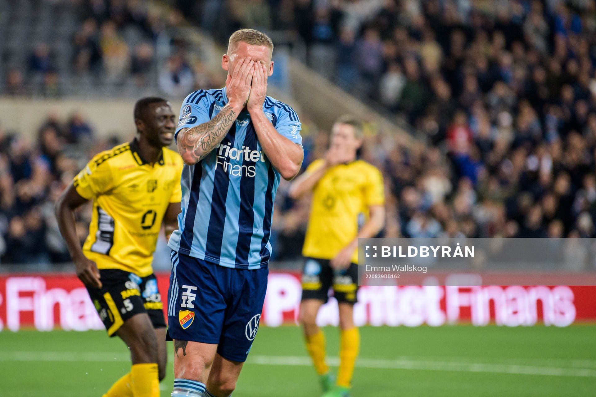 Djurgårdens Victor Edvardsen deppar