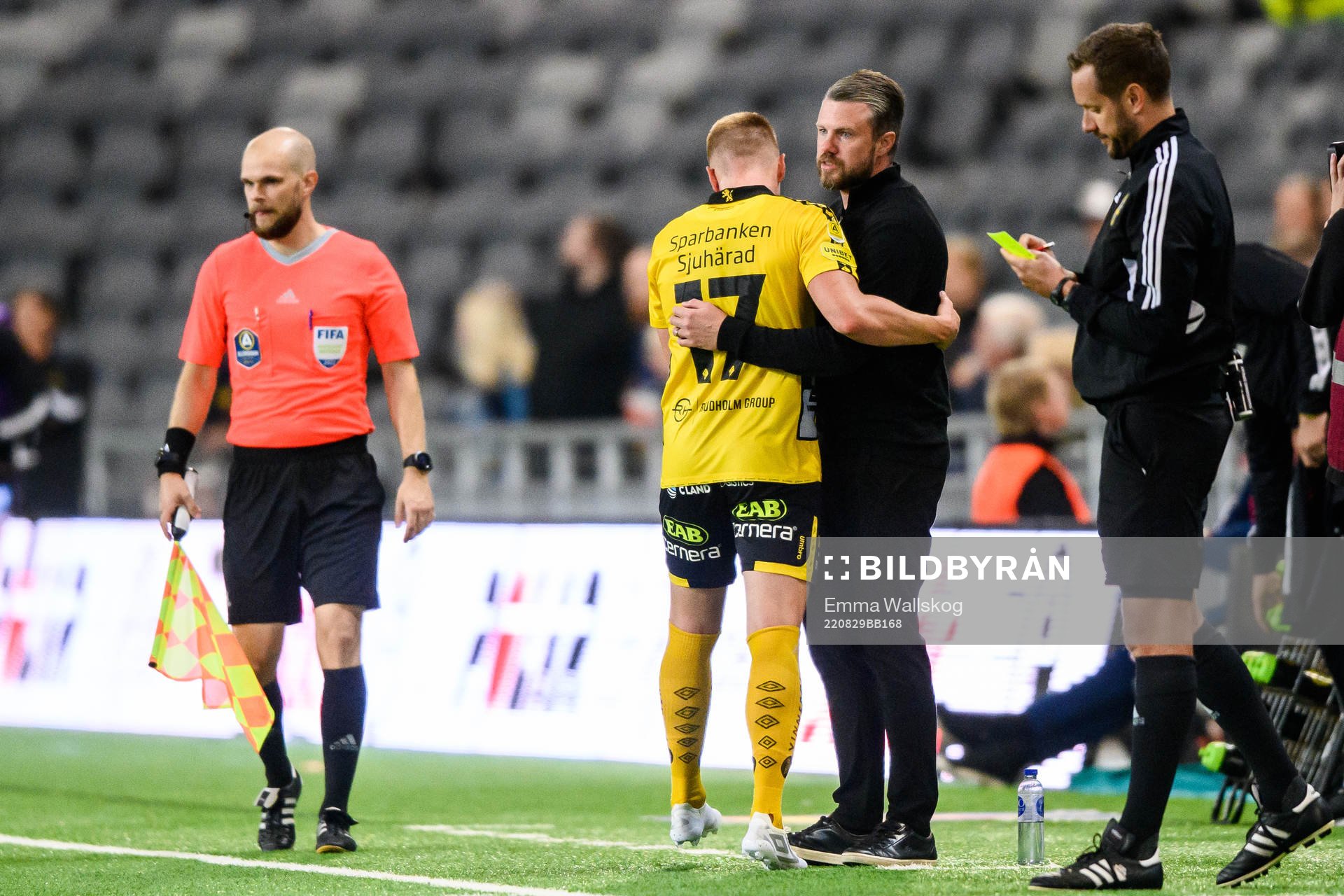 Elfsborgs Per Frick och manager Jimmy Thelin