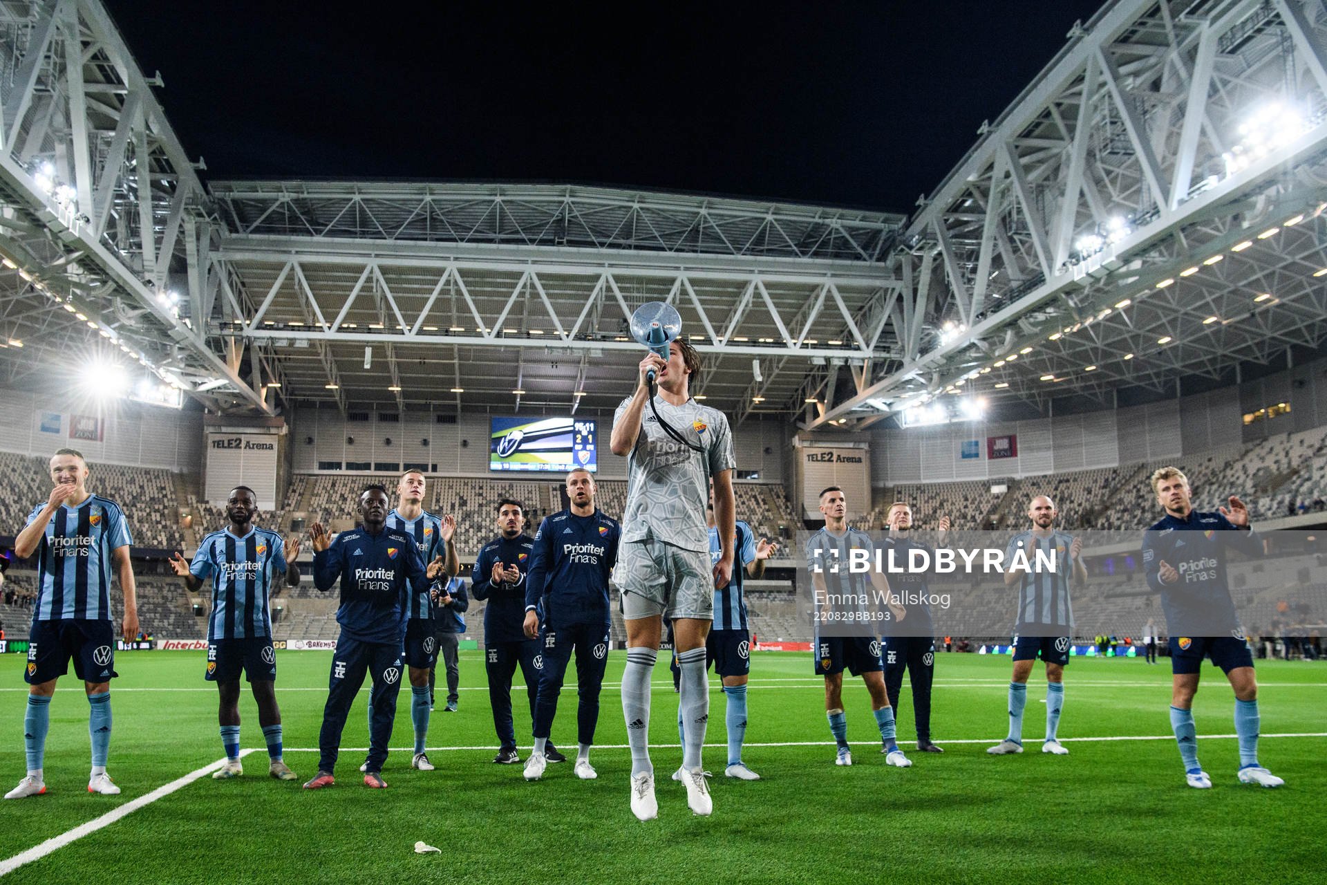 Djurgårdens målvakt Jacob Widell Zetterström jublar