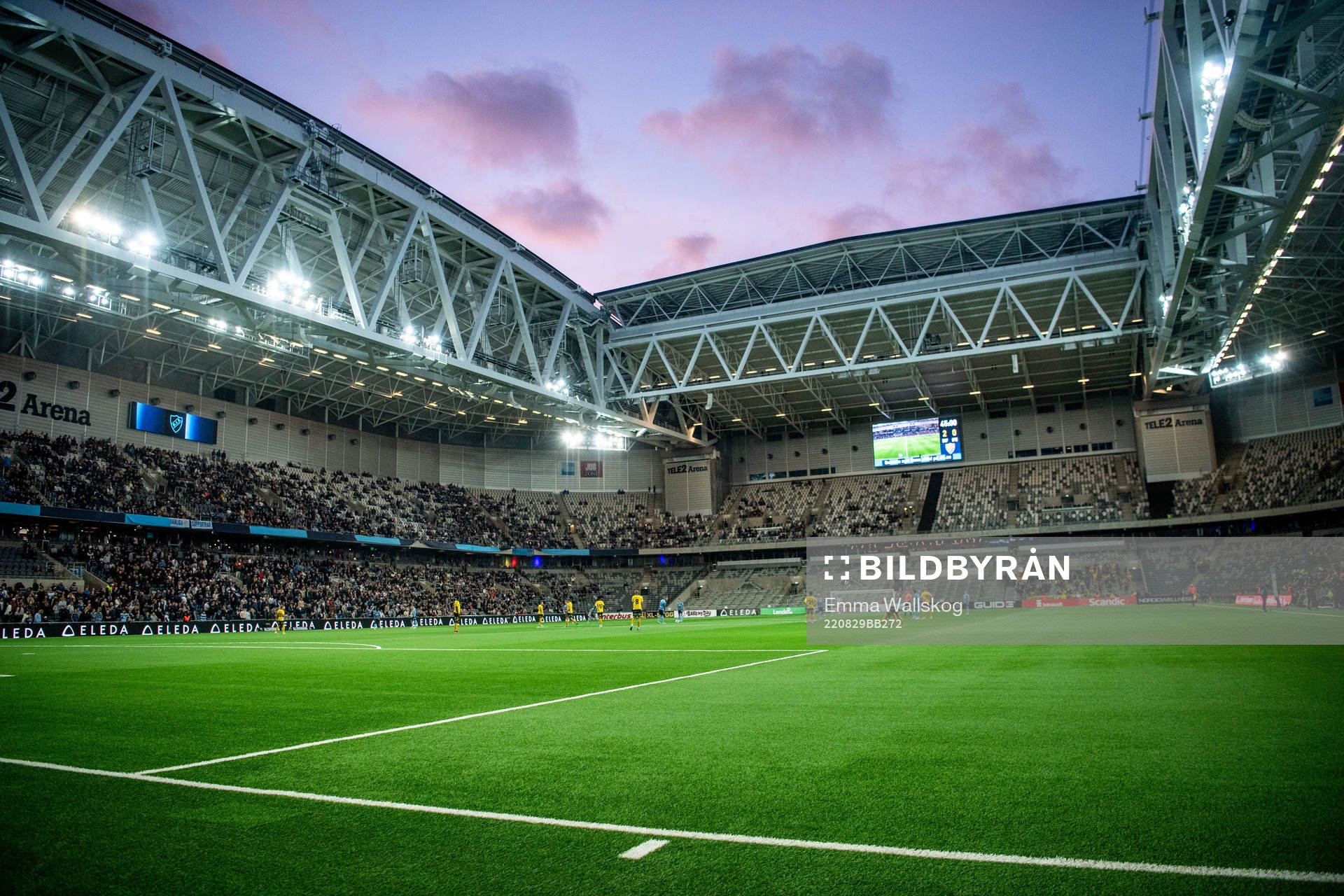 Interiör vy över Tele2 Arena