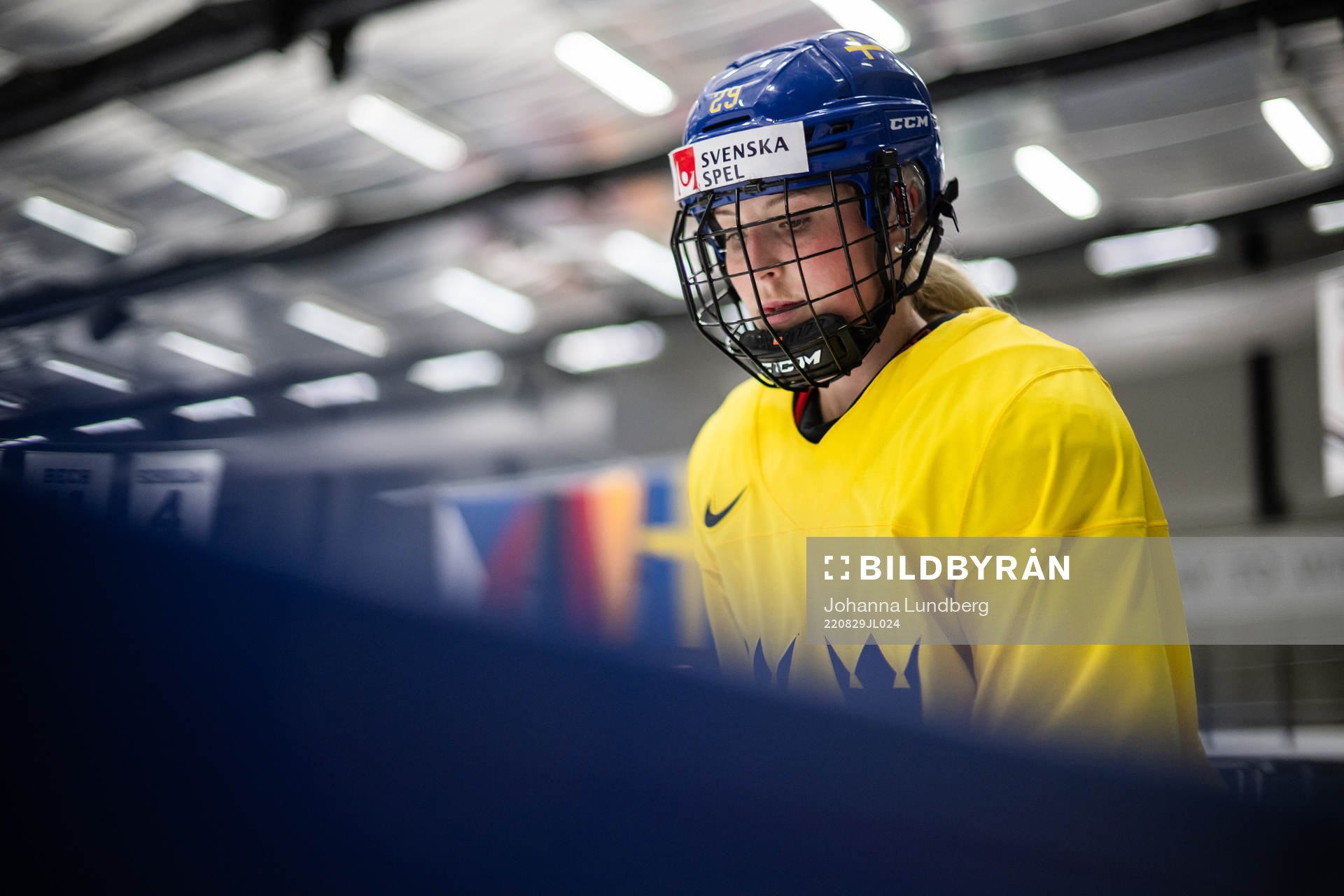 Olivia Carlsson of Sweden at a practice session