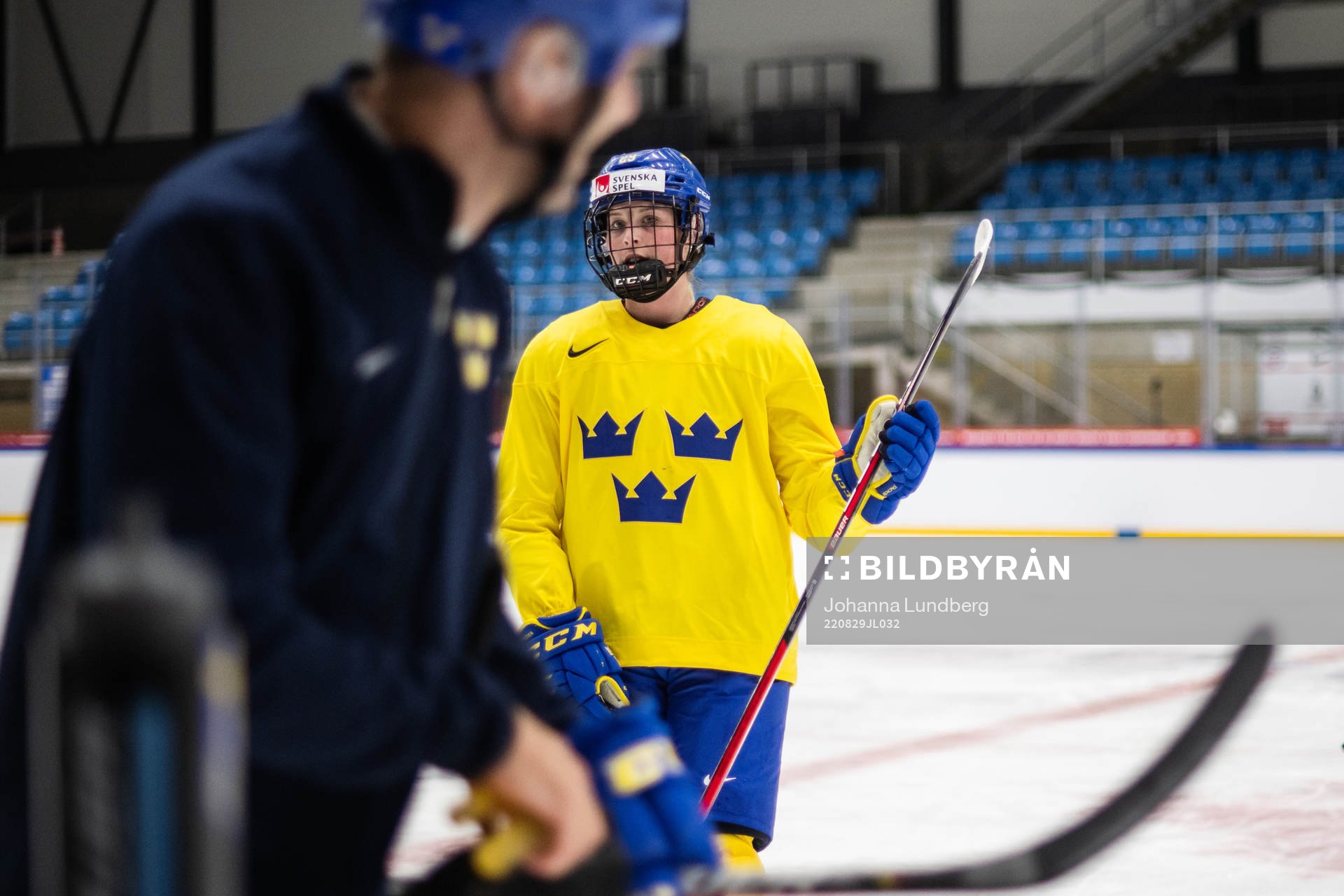 Olivia Carlsson of Sweden at a practice session