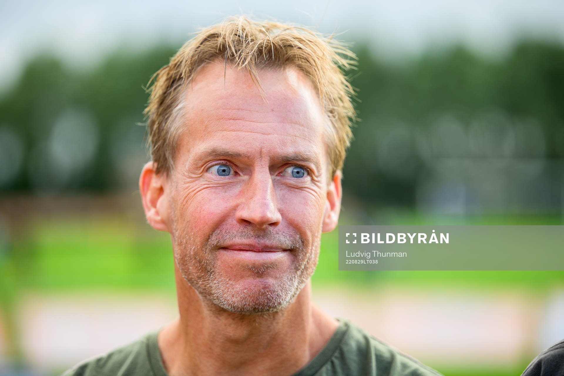 Socialmedier ansvarig Tim Nielsen under ett reportage med Torns IF den 29 augusti 2022 i Lund. 