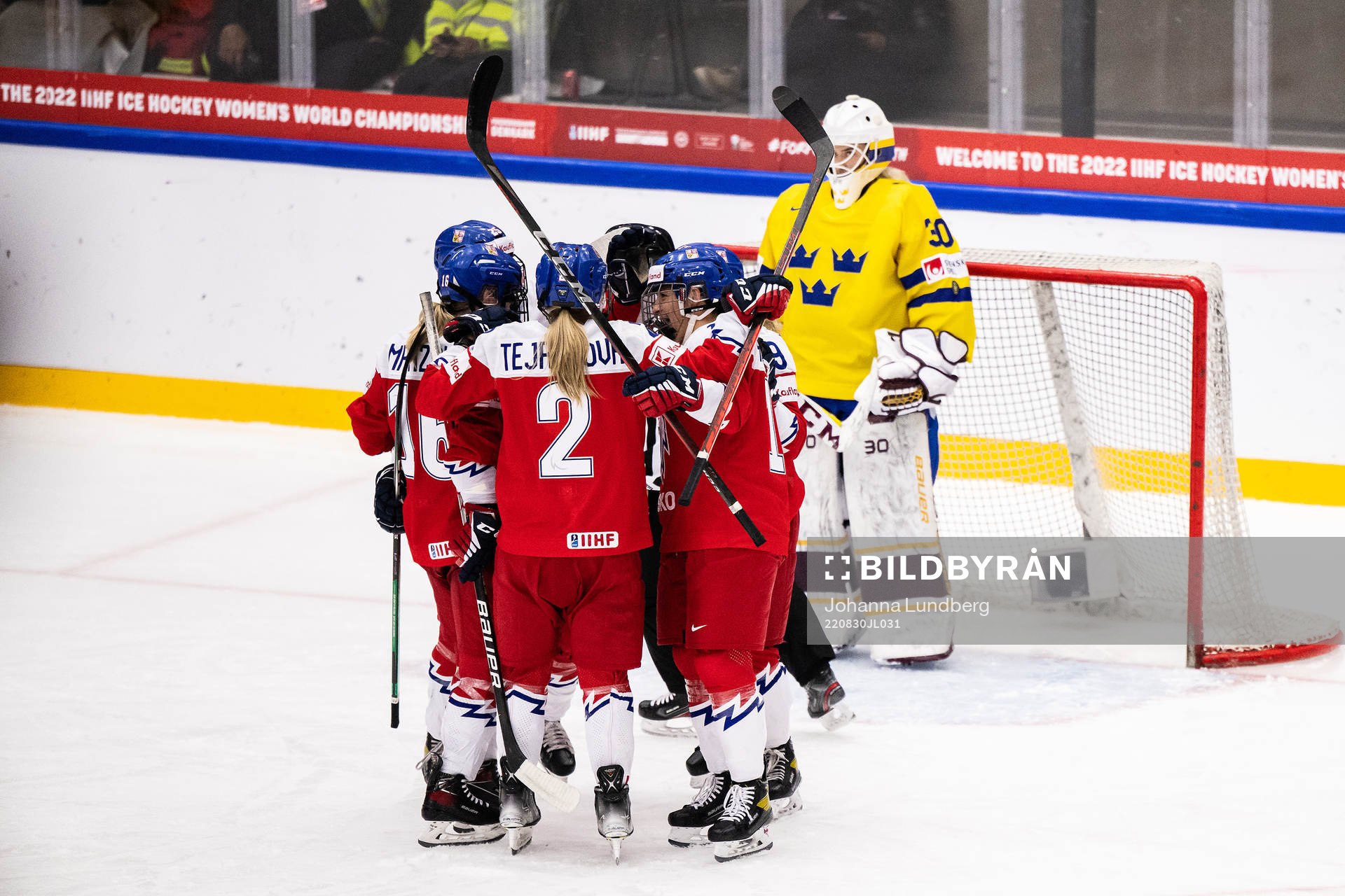 goaltender Emma Söderberg of Sweden looks dejected