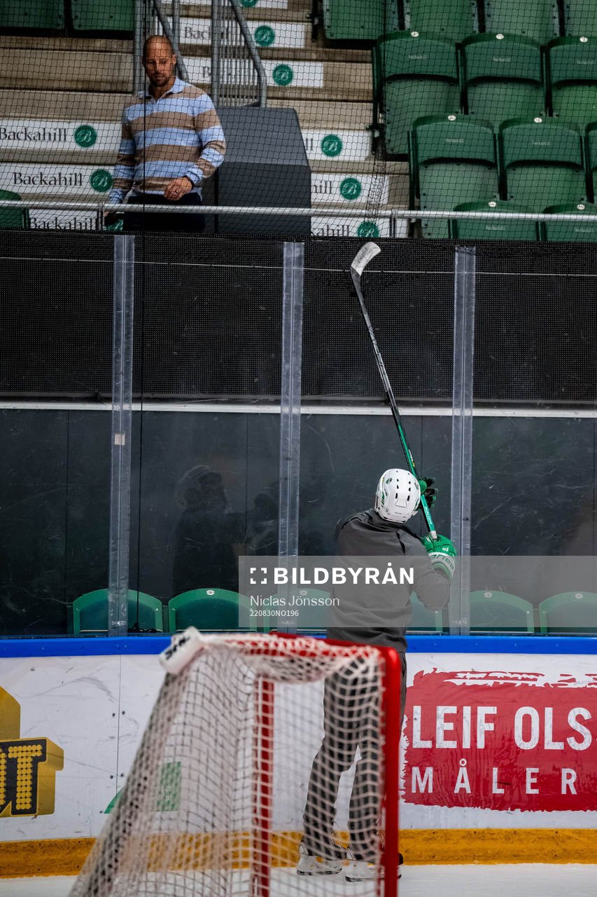 Rögles sportchef Chris Abbott och tränare Cam Abbott