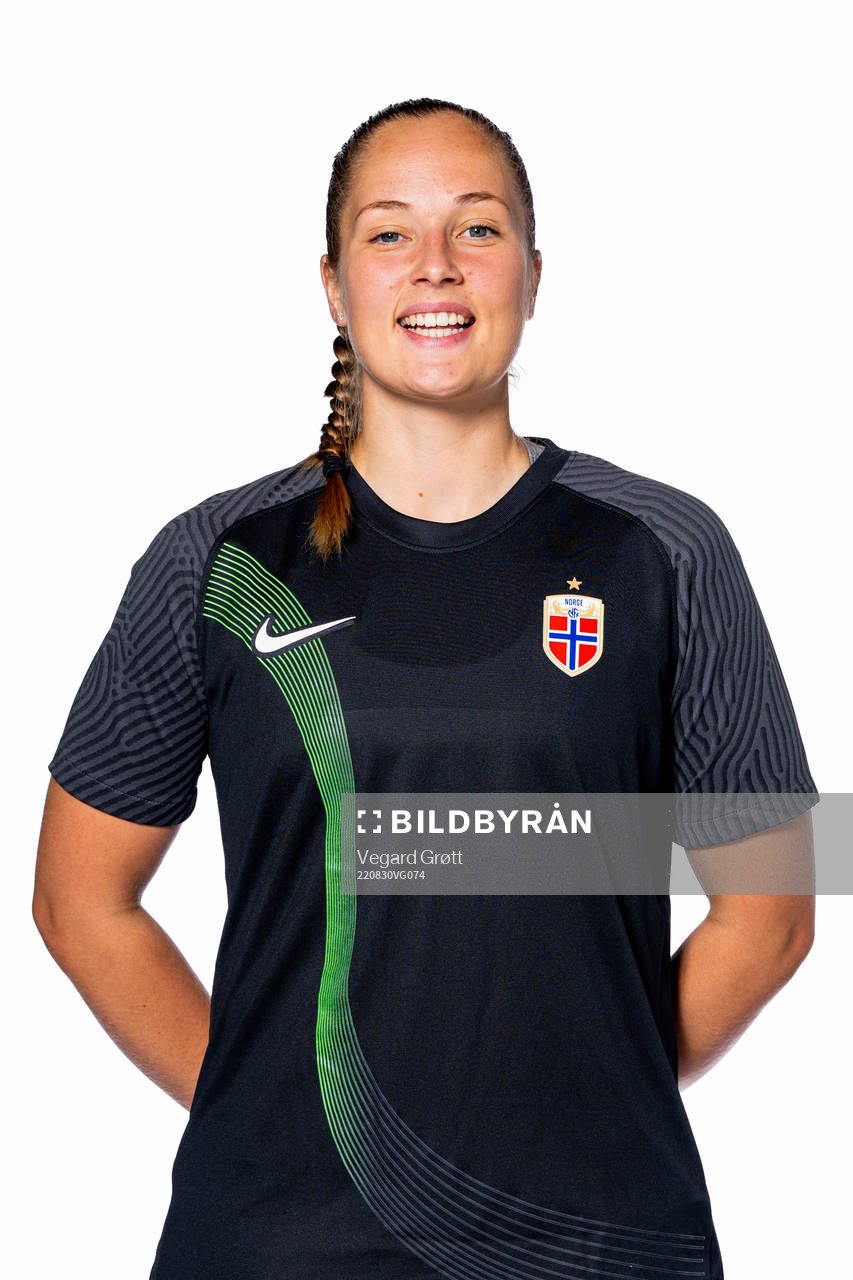 Goalkeeper Aurora Mikalsen of the Norwegian women’s