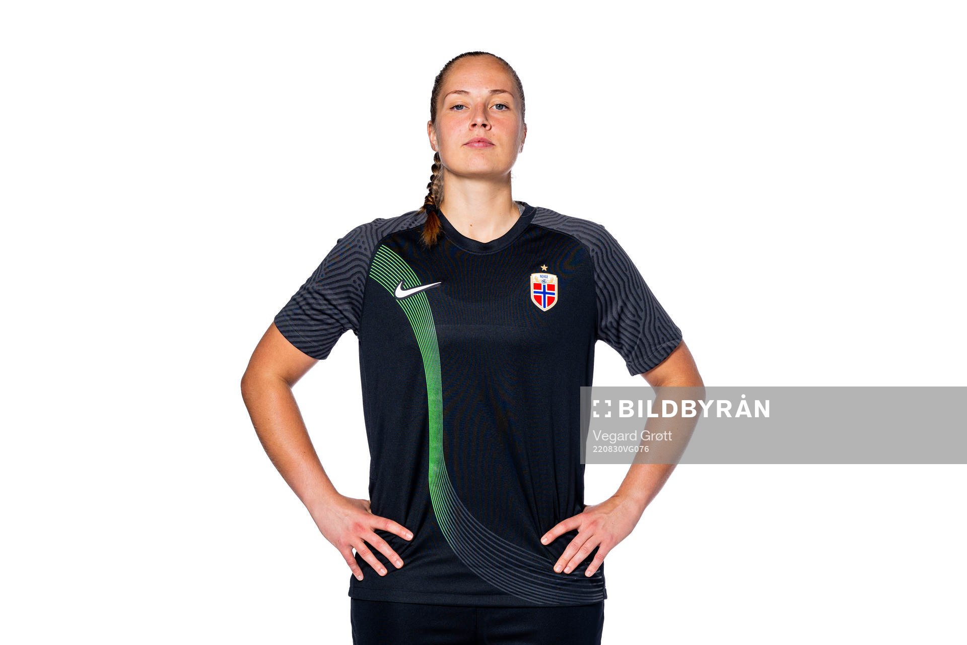 Goalkeeper Aurora Mikalsen of the Norwegian women’s