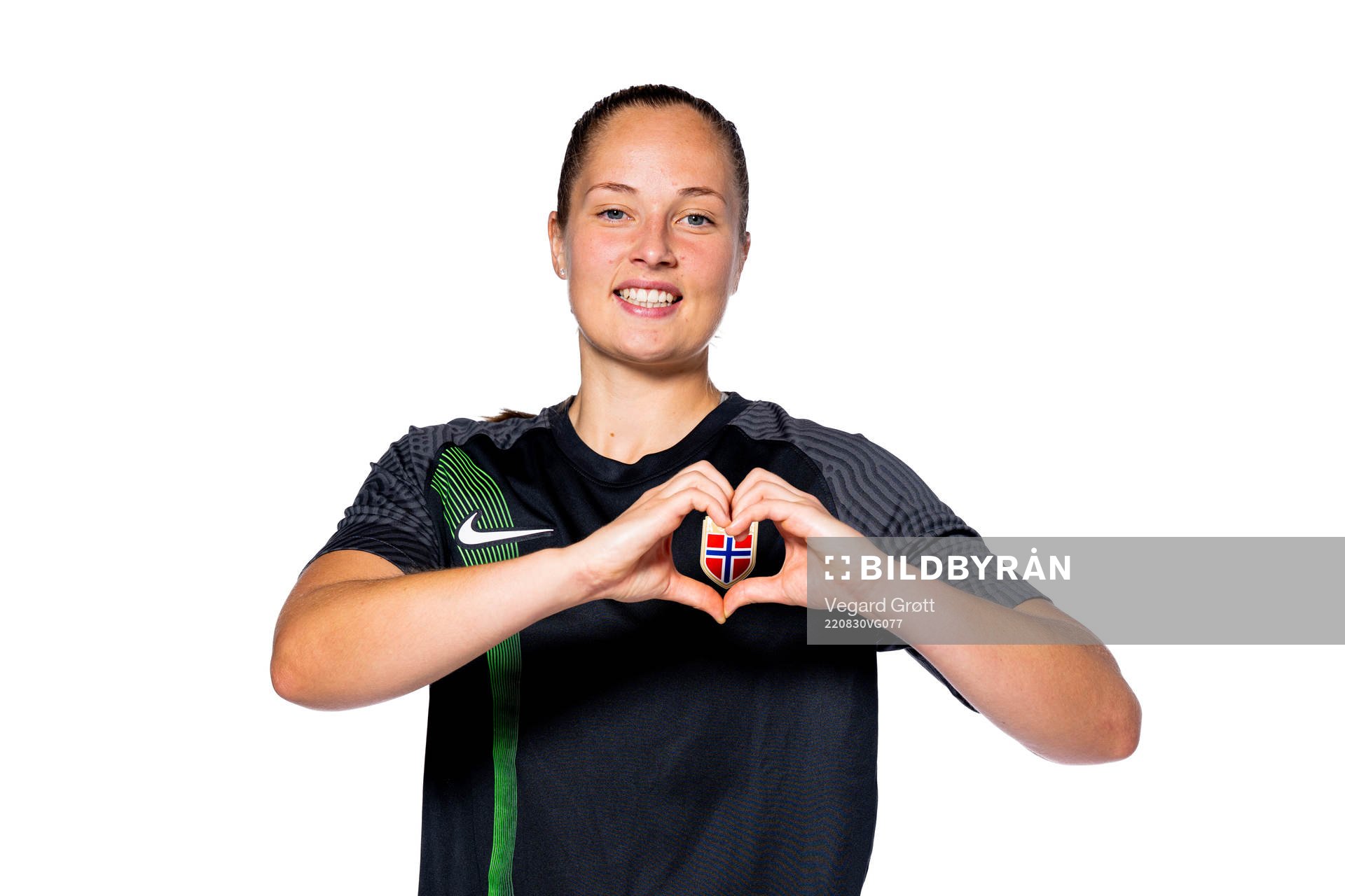 Goalkeeper Aurora Mikalsen of the Norwegian women’s