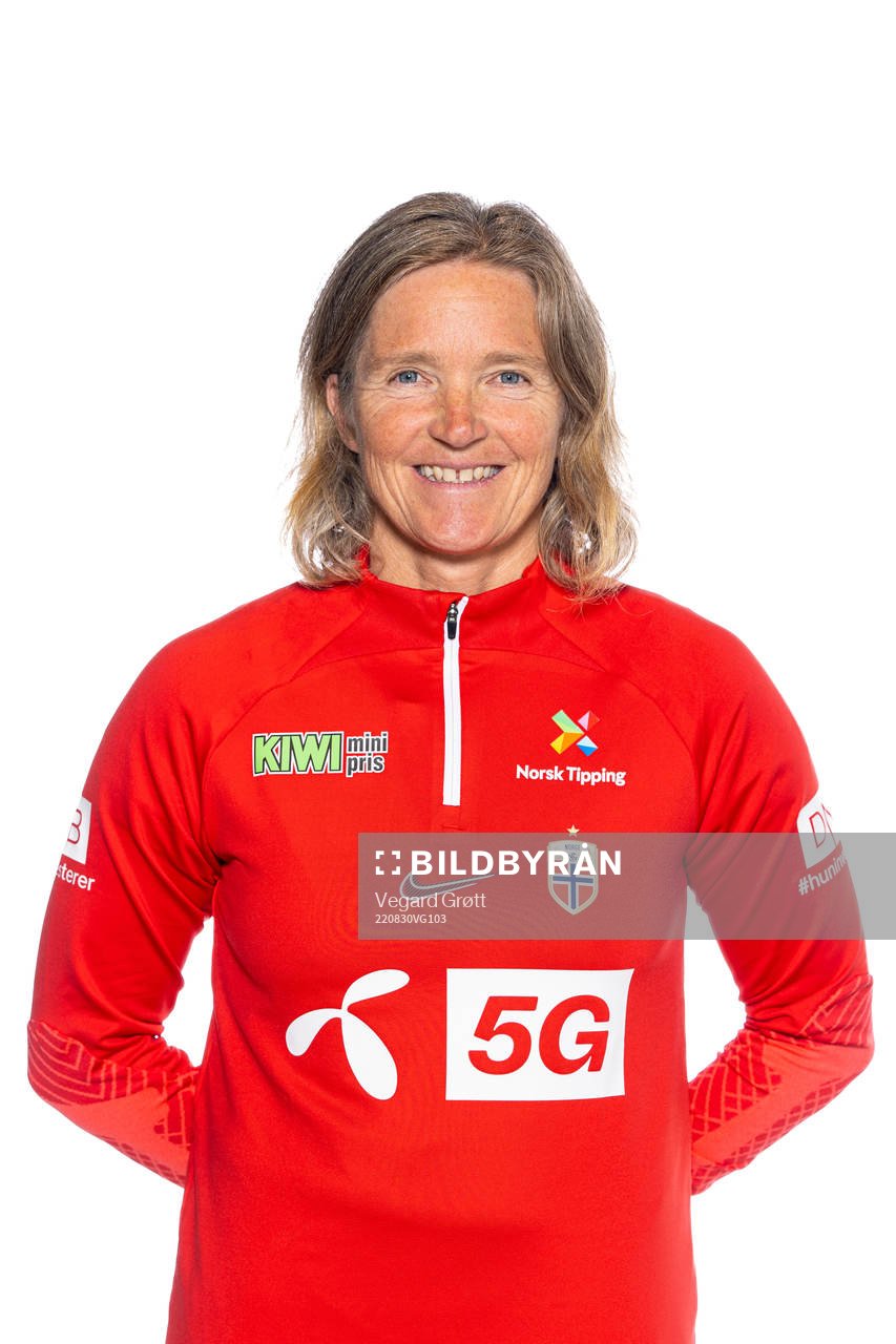 Hege Riise, head coach of the Norwegian women’s national football team, poses for a portrait on August 29, 2022 in Oslo. 