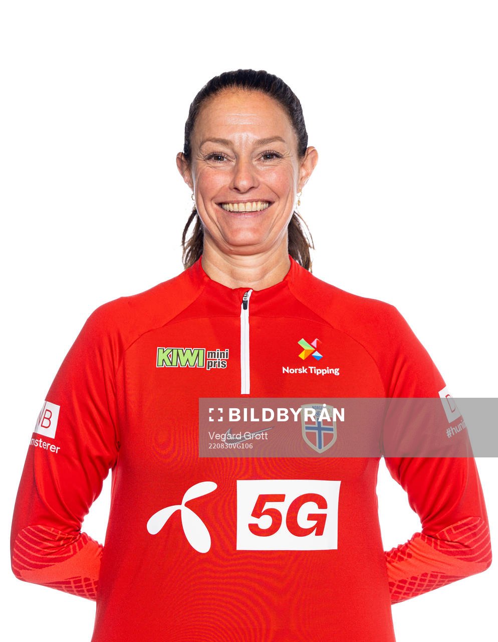Margareta Endresen, physio of the Norwegian women’s national football team, poses for a portrait on August 29, 2022 in Oslo. 