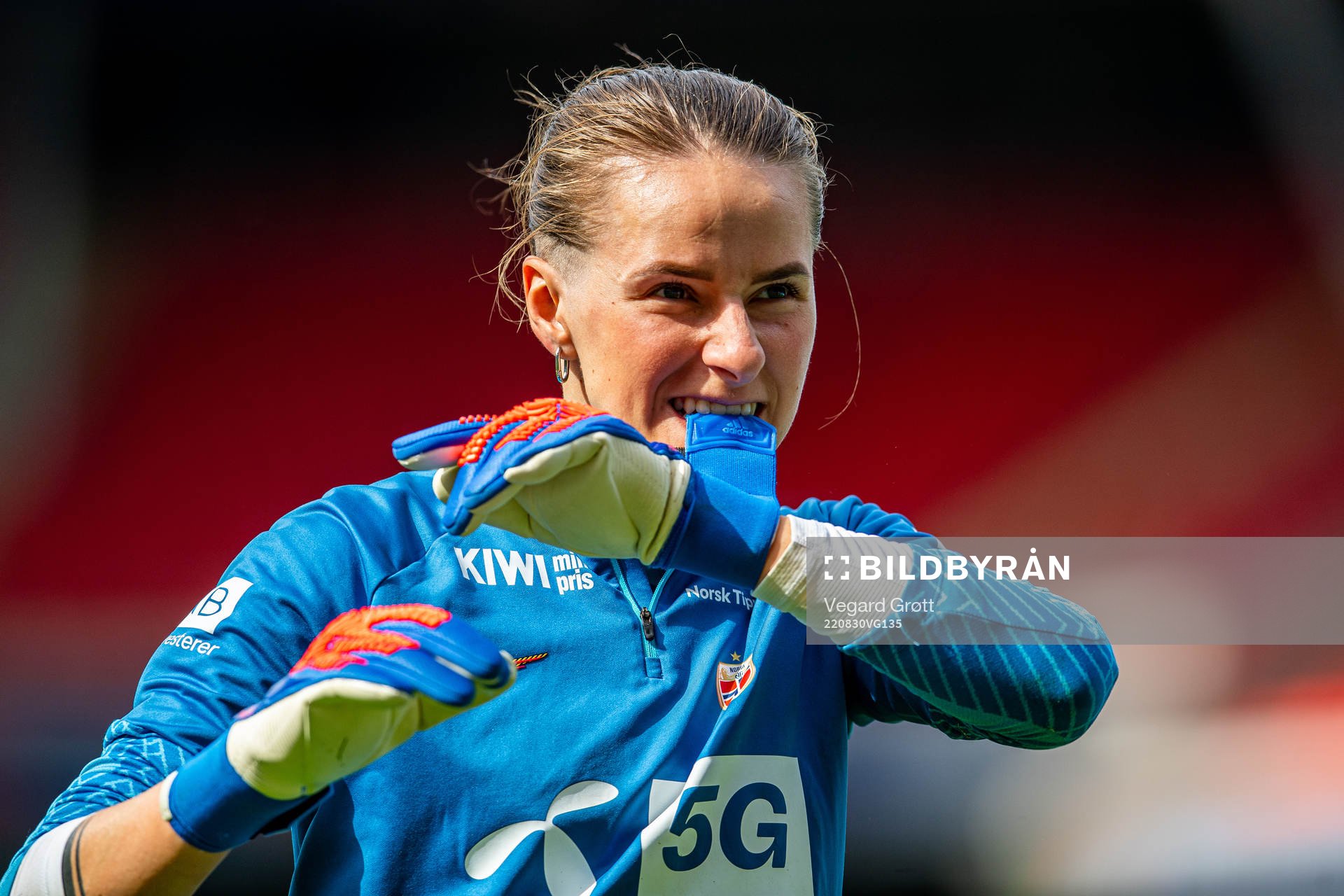 Goalkeeper Rugile Maria Rulyte of the Norwegian women's