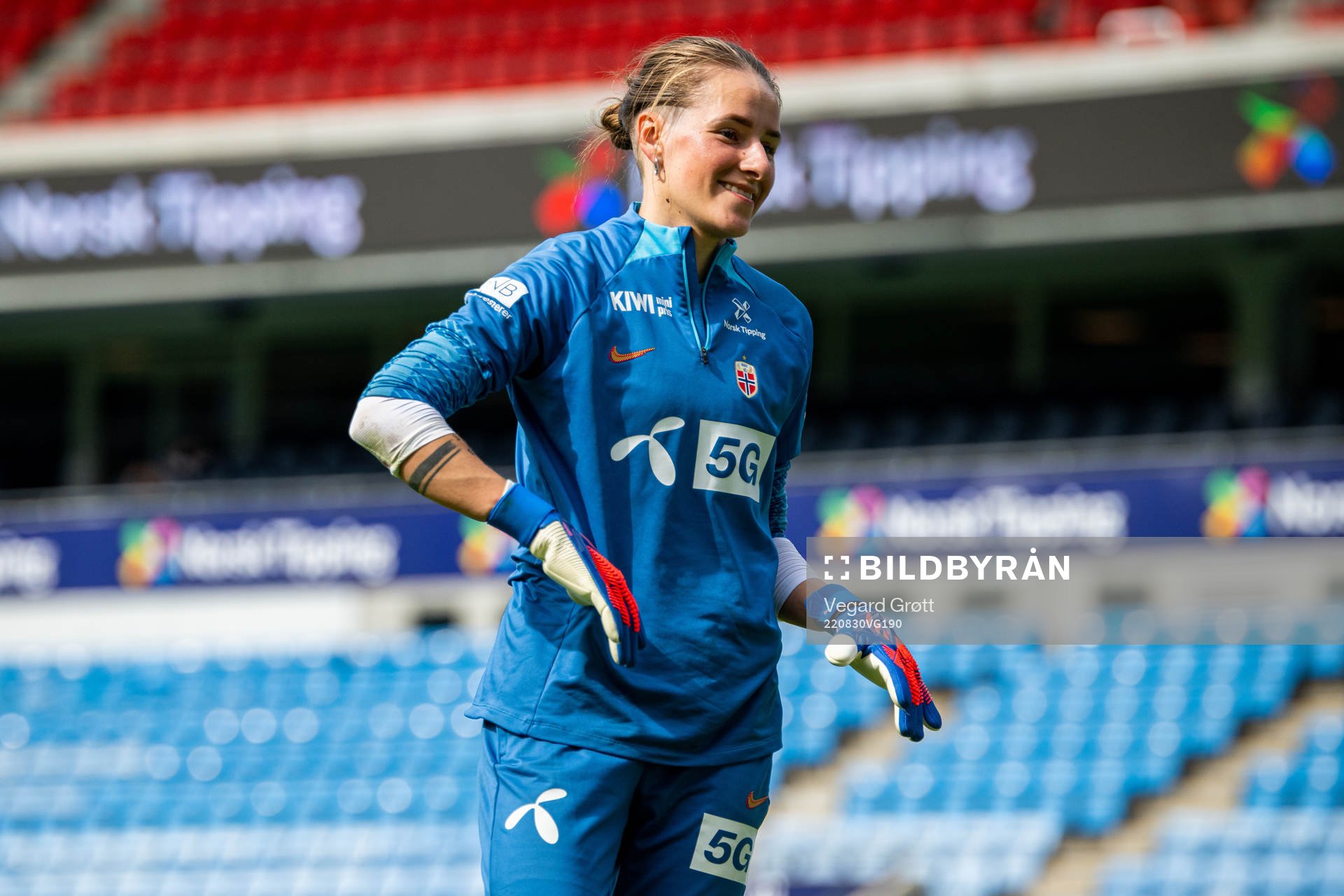 Goalkeeper Rugile Maria Rulyte of the Norwegian women's
