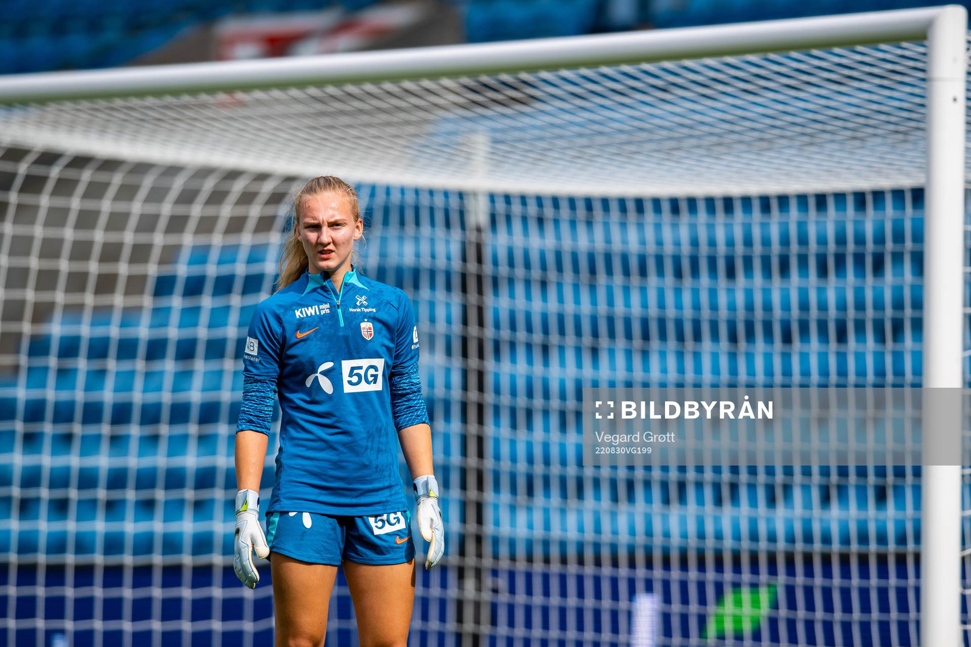 Goalkeeper Sunniva Skoglund of the Norwegian women's