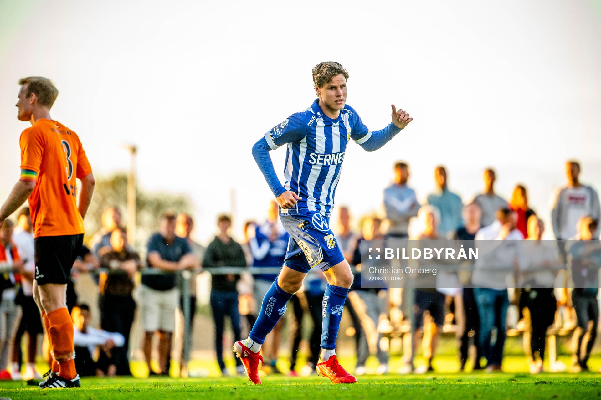 IFK Göteborgs Gustaf Norlin under fotbollsmatchen i Svenska Cupen mellan Torns IF och IFK Göteborg den 31 augusti 2022 i Stångby.