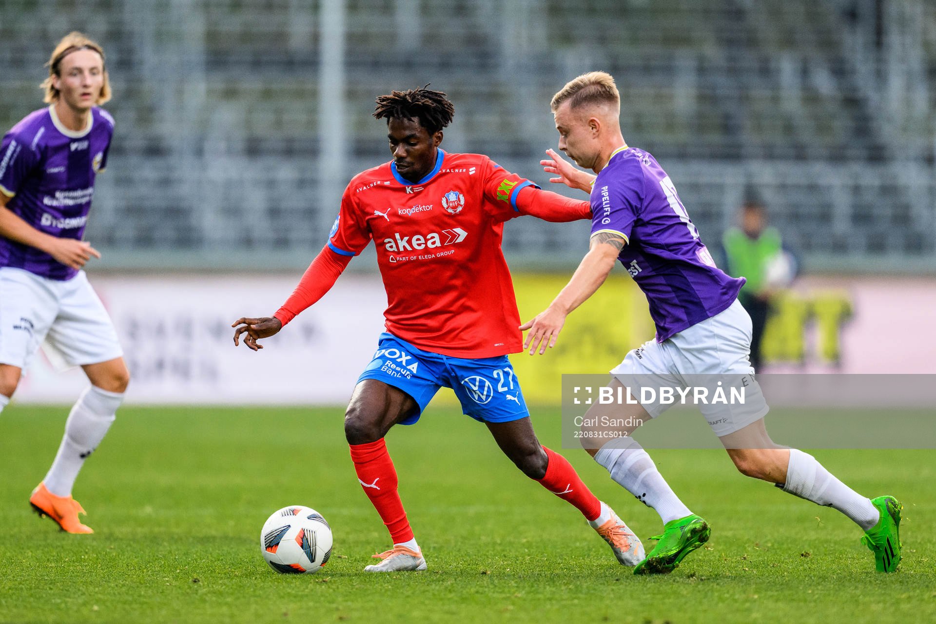 Helsingborgs Benjamin Acquah och IK Tords Albin Lagerberg