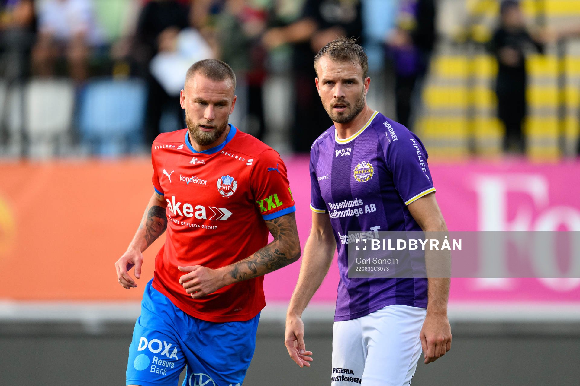 Helsingborgs Alexander Faltsetas och IK Tords Simon Nilsson