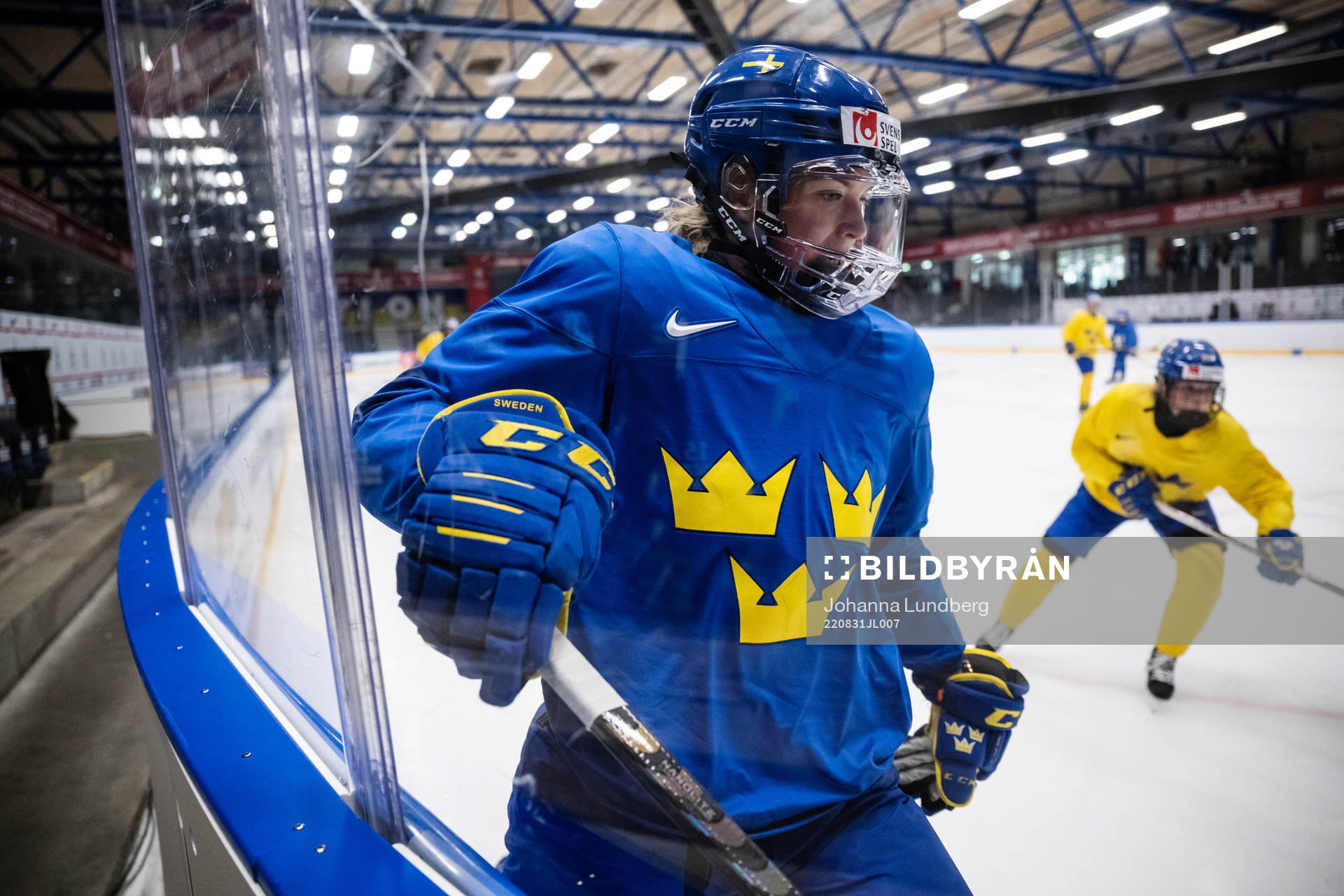 Jessica Adolfsson of Sweden at a practice session